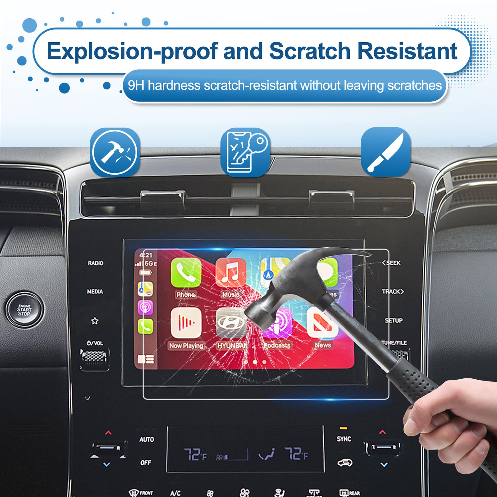 Coleya 2022 2023 2024 Santa Cruz Screen Protector 8 Inch, For 2024 Santa Cruz (Se,Sel)/ 2023 Santa Cruz (Se,Sel,Night)/ 2022 San