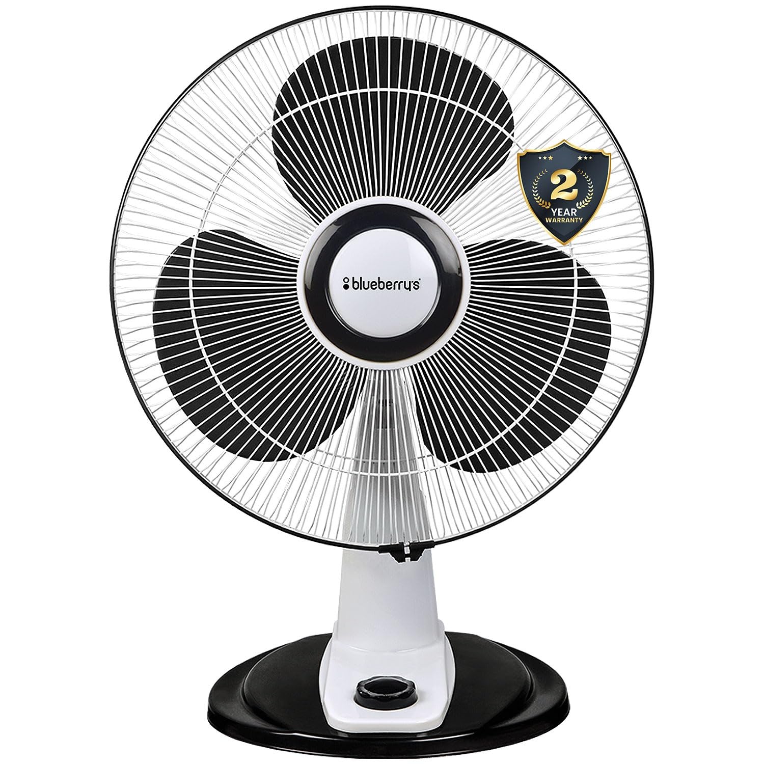 BlueberryS Breezo 50 Watts 16Inch 400Mm Table Fan 1300 Rpm | 2 Years Warranty | Made In India | 180 Oscillation (WhiteBlack)