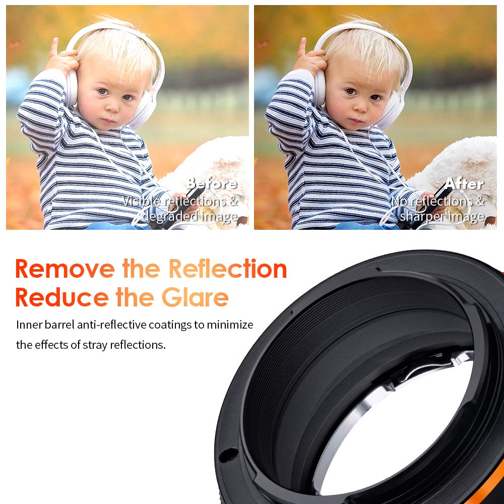 K&F Concept Lens Mount Adapter Compatible For Pk K Mount Lens To Nex E Mount Camera Body With Matting Varnish Design