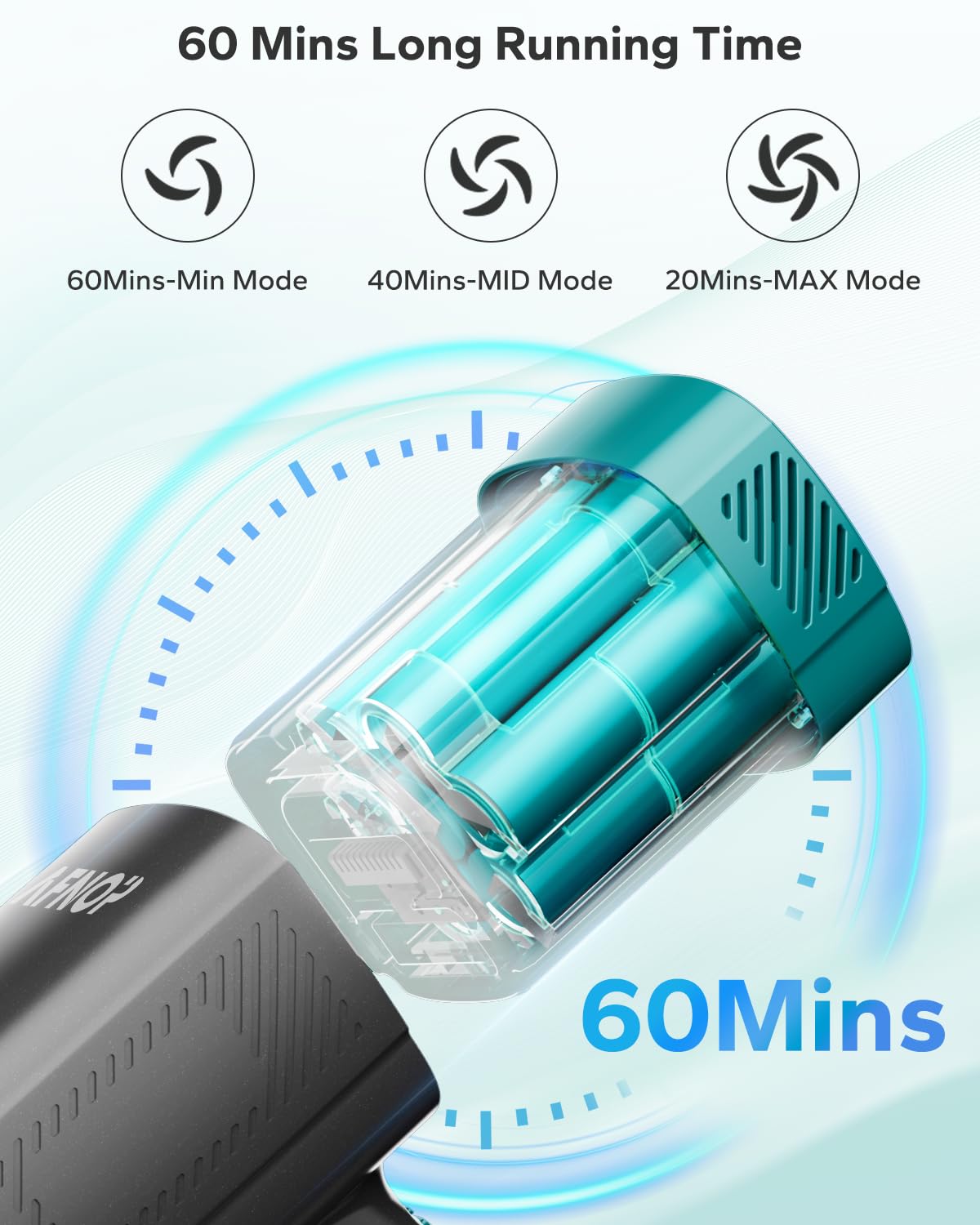 Cordless Vacuum Cleaner, 550W/45Kpa/60Mins Vacuum Cleaners For Home, Self Standing Stick Vacuum With Led Display, Rechargeable C