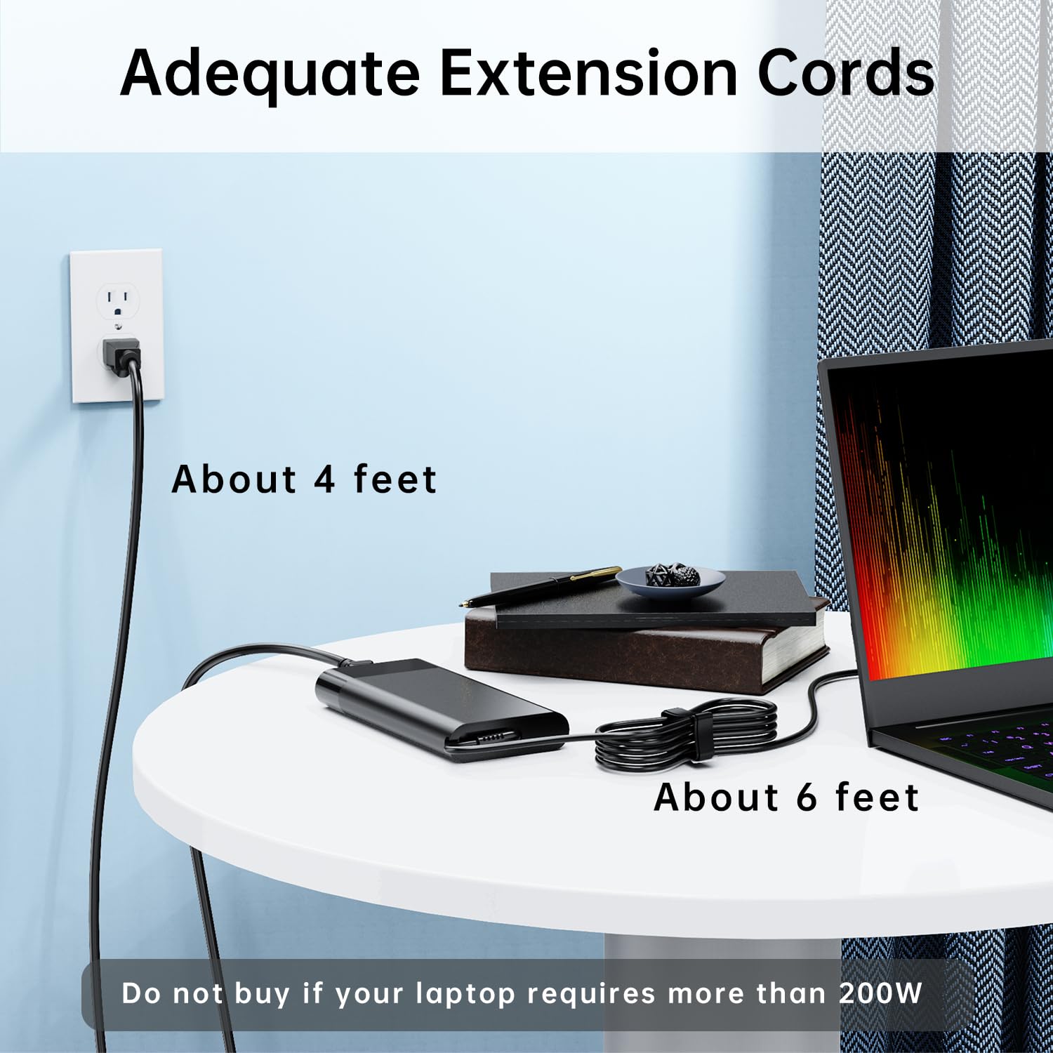 200W Omen Charger For Hp Victus 15 16, Hp Zbook 15 17, Hp Omen 15 17, Hp Pavilion Gaming 15 16 17 Laptop 200W Hp Power Supply Tp