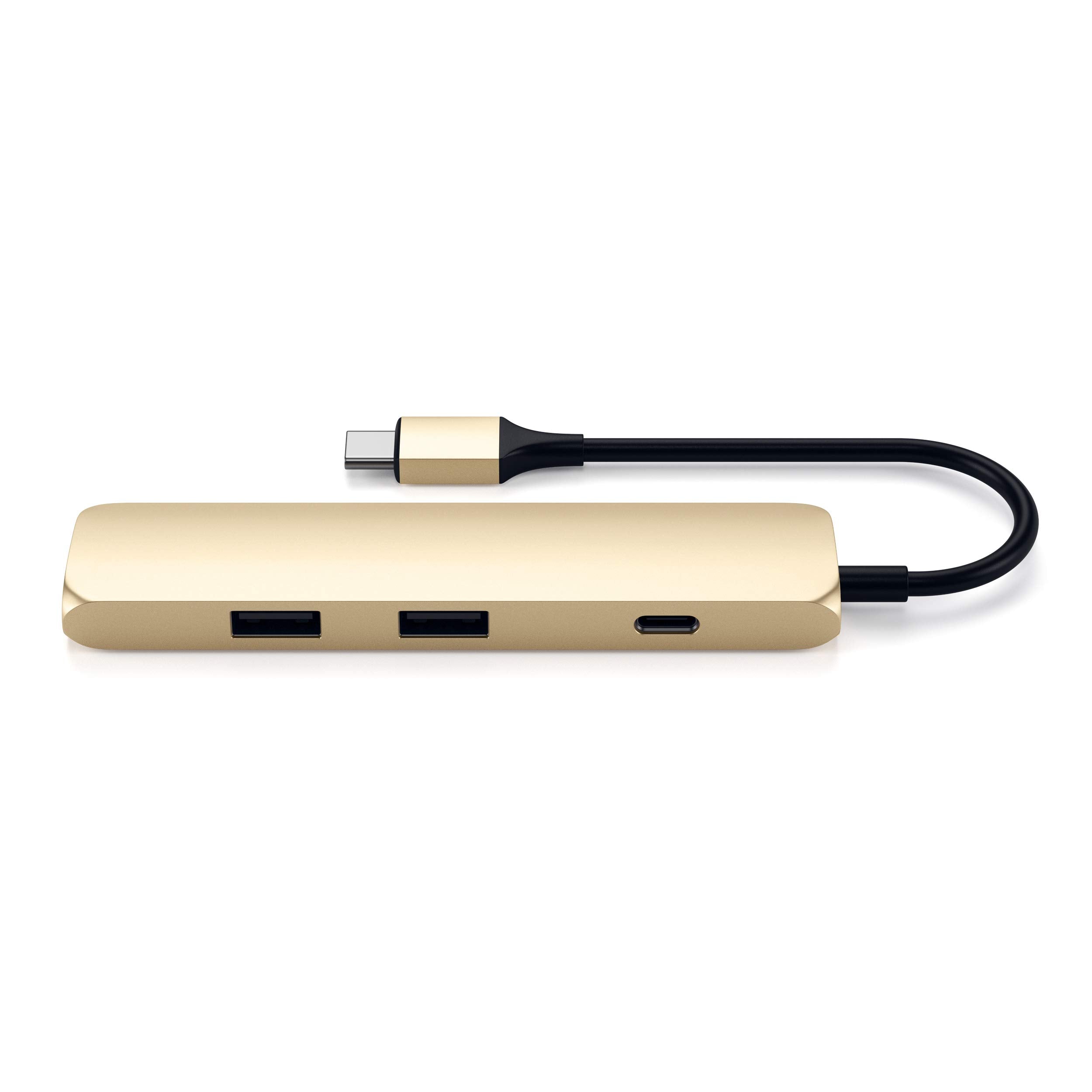 Satechi Usb C Hub Multiport Adapter, Usb C Docking Station With 4K Hdmi, 60W Usb C Pd Charging, 2 Usb A, For Macbook Pro/Air M1 M2 M3, Dell, Hp, Surface, Lenovo   Gold
