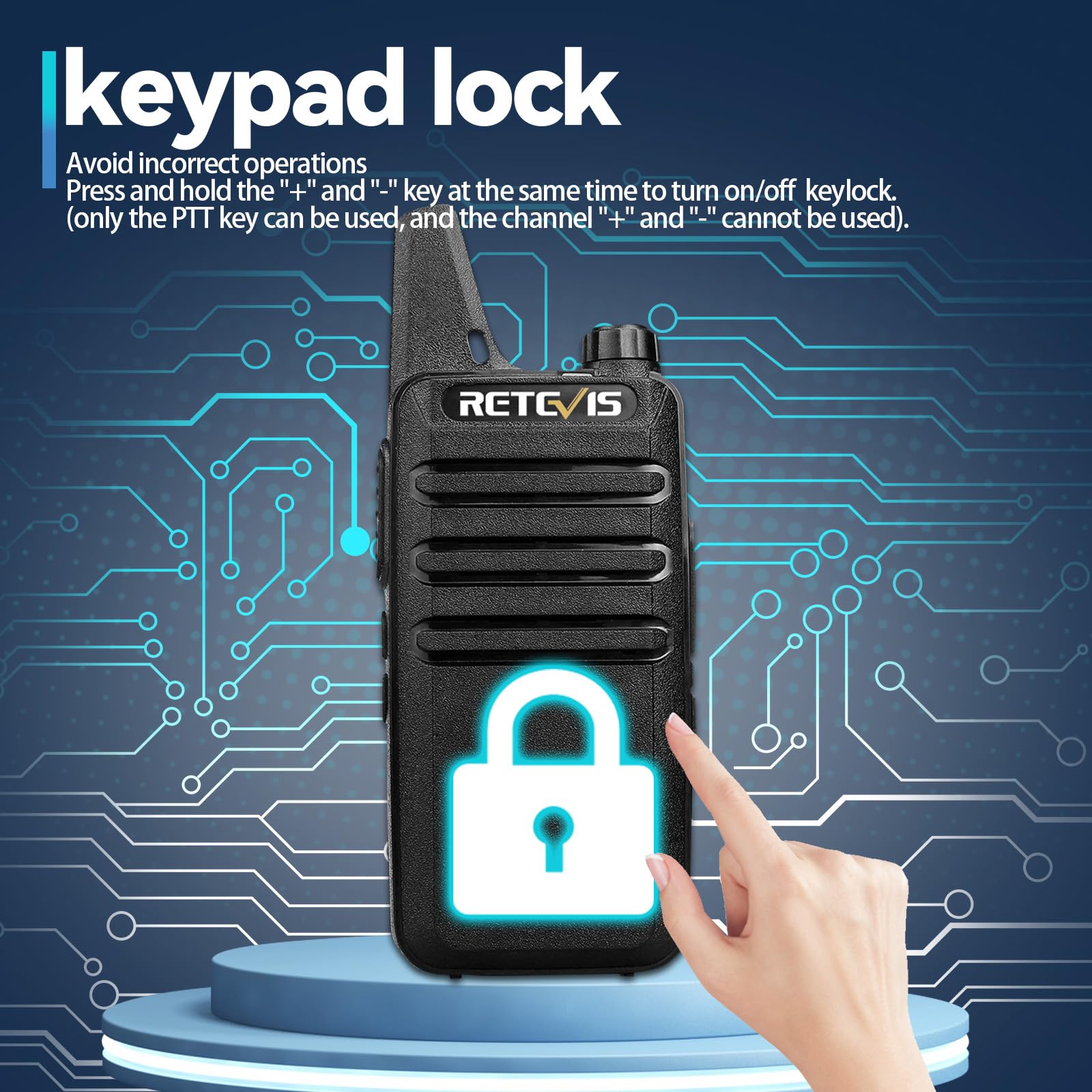 Retevis Rt22 Walkie Talkies Rechargeable Hands Free 2 Way Radios Two Way Radio(6 Pack) With 6 Way Multi Gang Charger