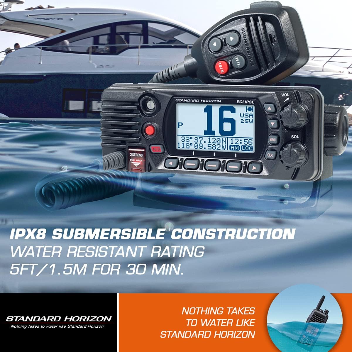 Standard Horizon Gx1400Gb Vhf,Black,Small