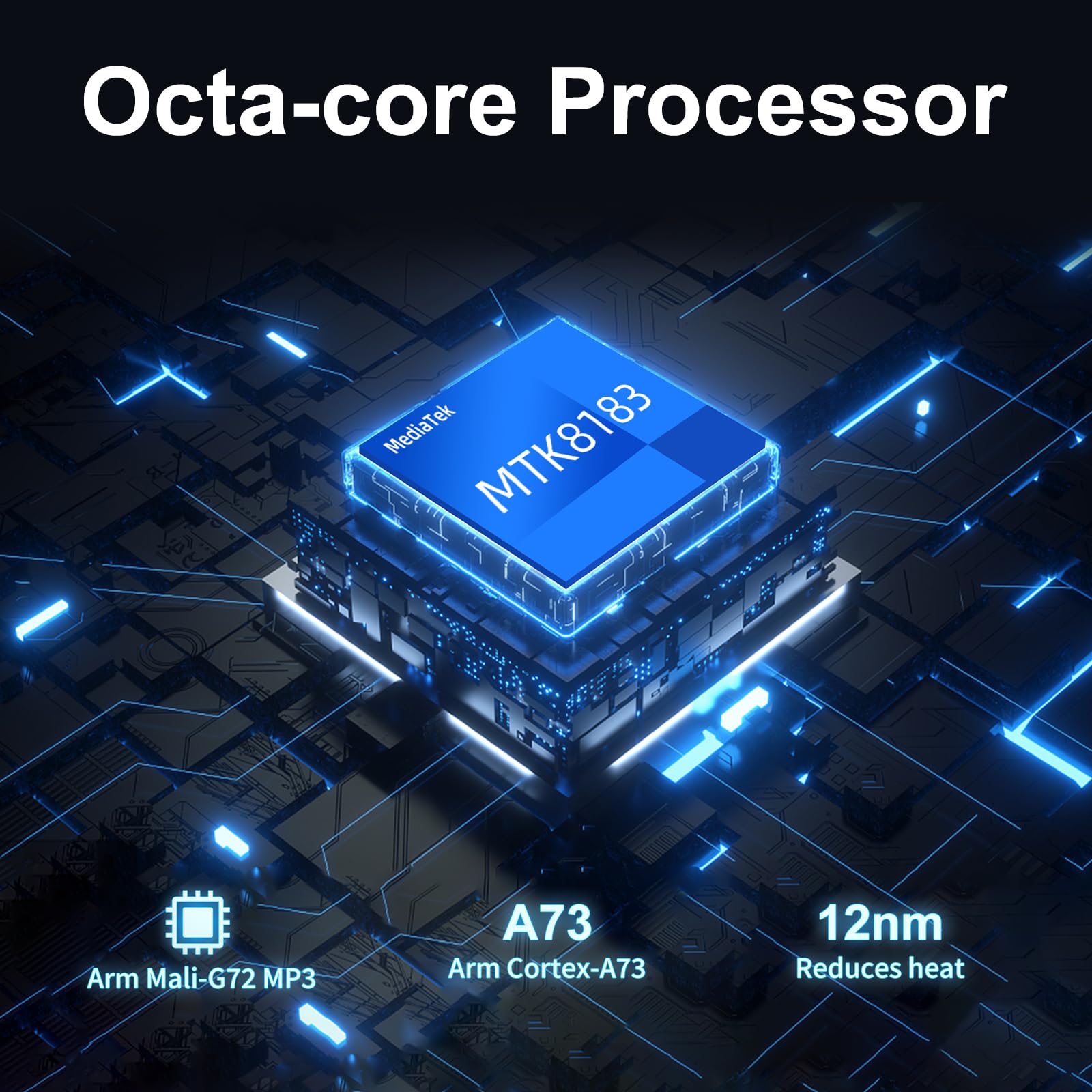 Tibuta Android Tablet 10 Inch, Octa Core Android 12 Tablet With 7000Mah Battery (Max 14 Hour), 4Gb+64Gb Rom Gaming Tablets, 10.1