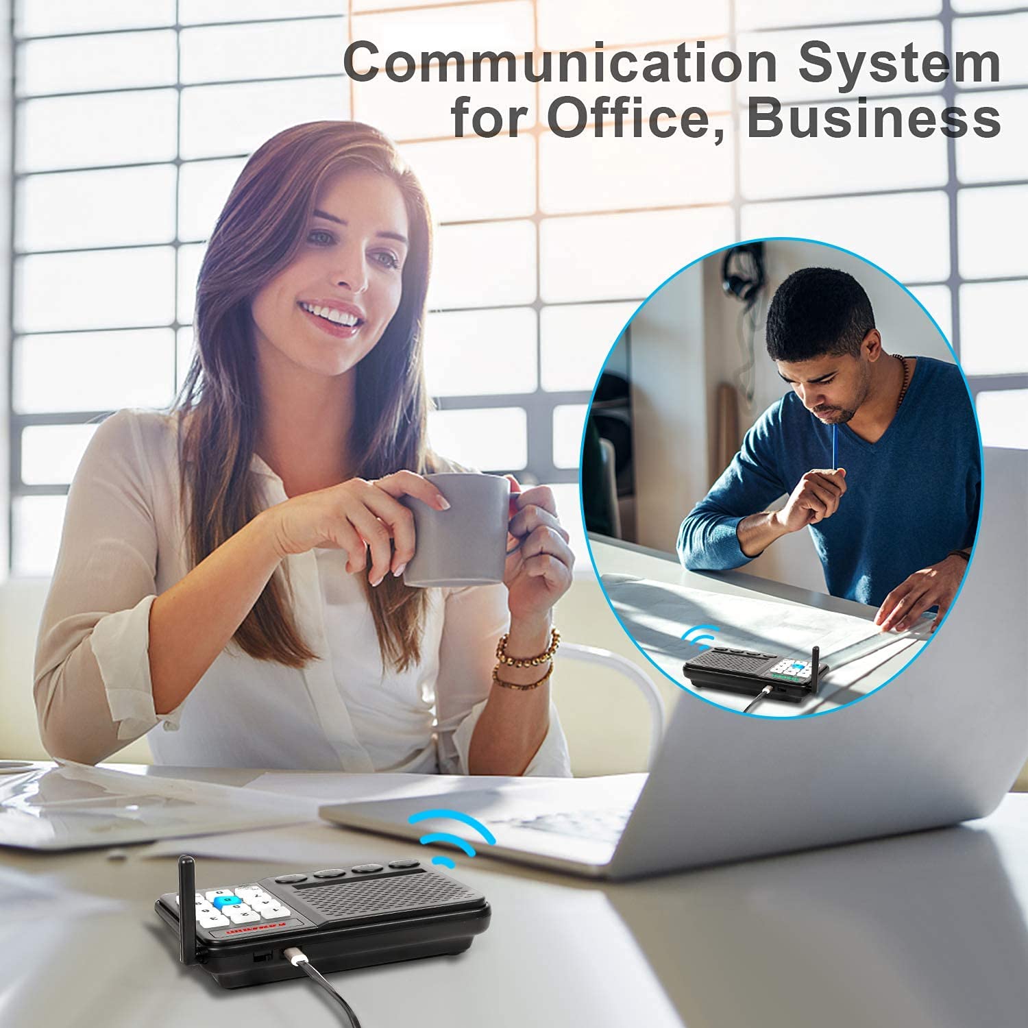 Intercoms Wireless For Home   10 Channel 3 Privacy Code Wireless Intercom System For Home House Business Office   Glconn 1.1 Mil