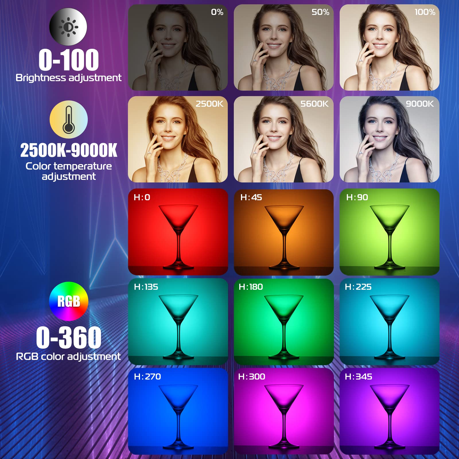 Ulanzi Vl119 Handheld Light Wand, 360 Rgb Led Video Light Stick For Photography, 2600Mah Rechargeable Tube Light For Video Shoot