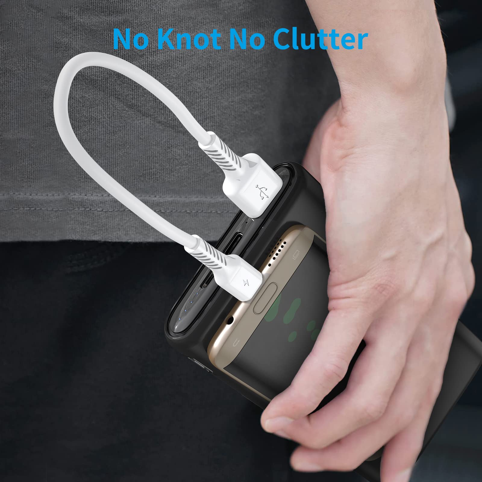 Short Micro Usb Cable 1Ft, 5 Pack Android Micro Usb Cable Standard 2.0 Usb A To Micro Usb Charger Cord Micro B Android Charging