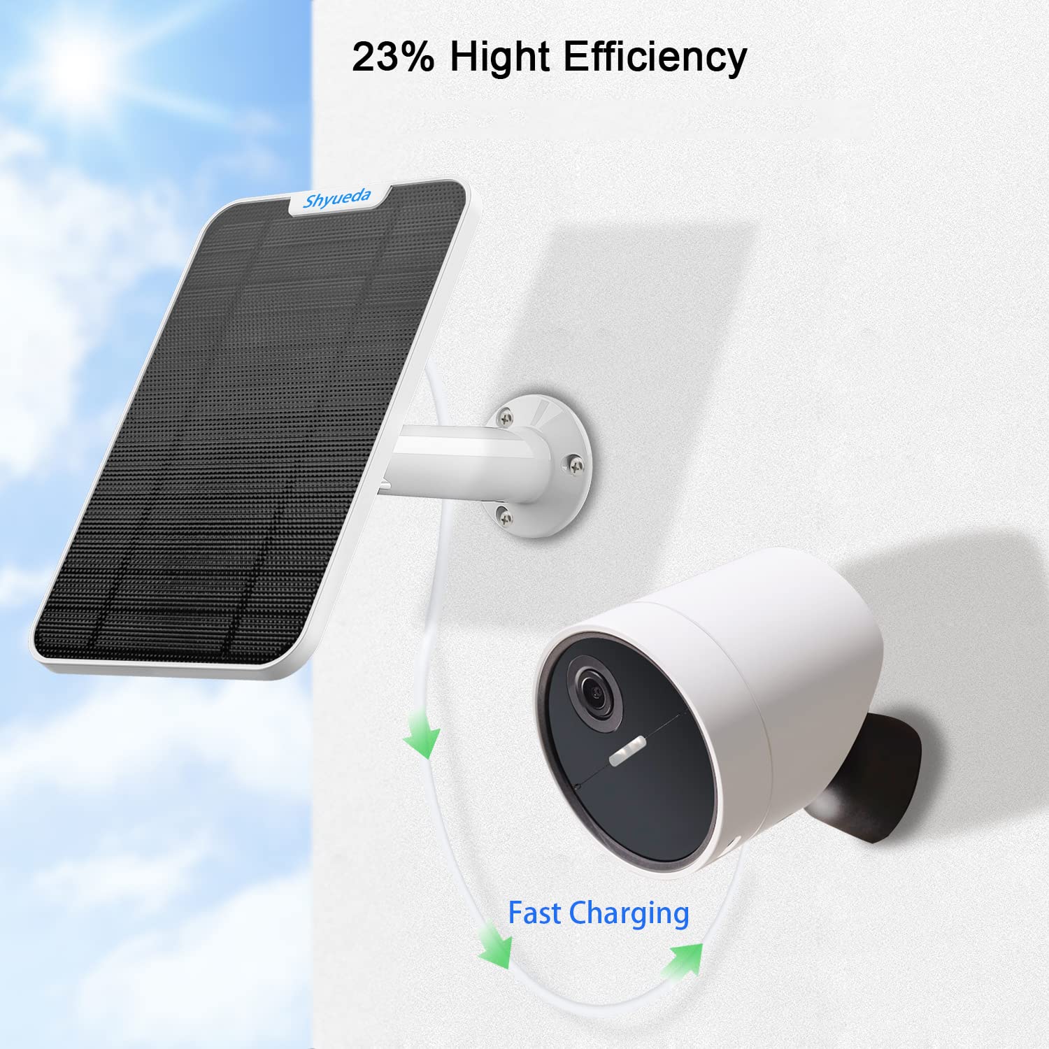 4W Solar Panel Charging Compatible With Simplisafe Outdoor Security Camera Only, With 13.1Ft Waterproof Charging Cable, Ip65 Wea