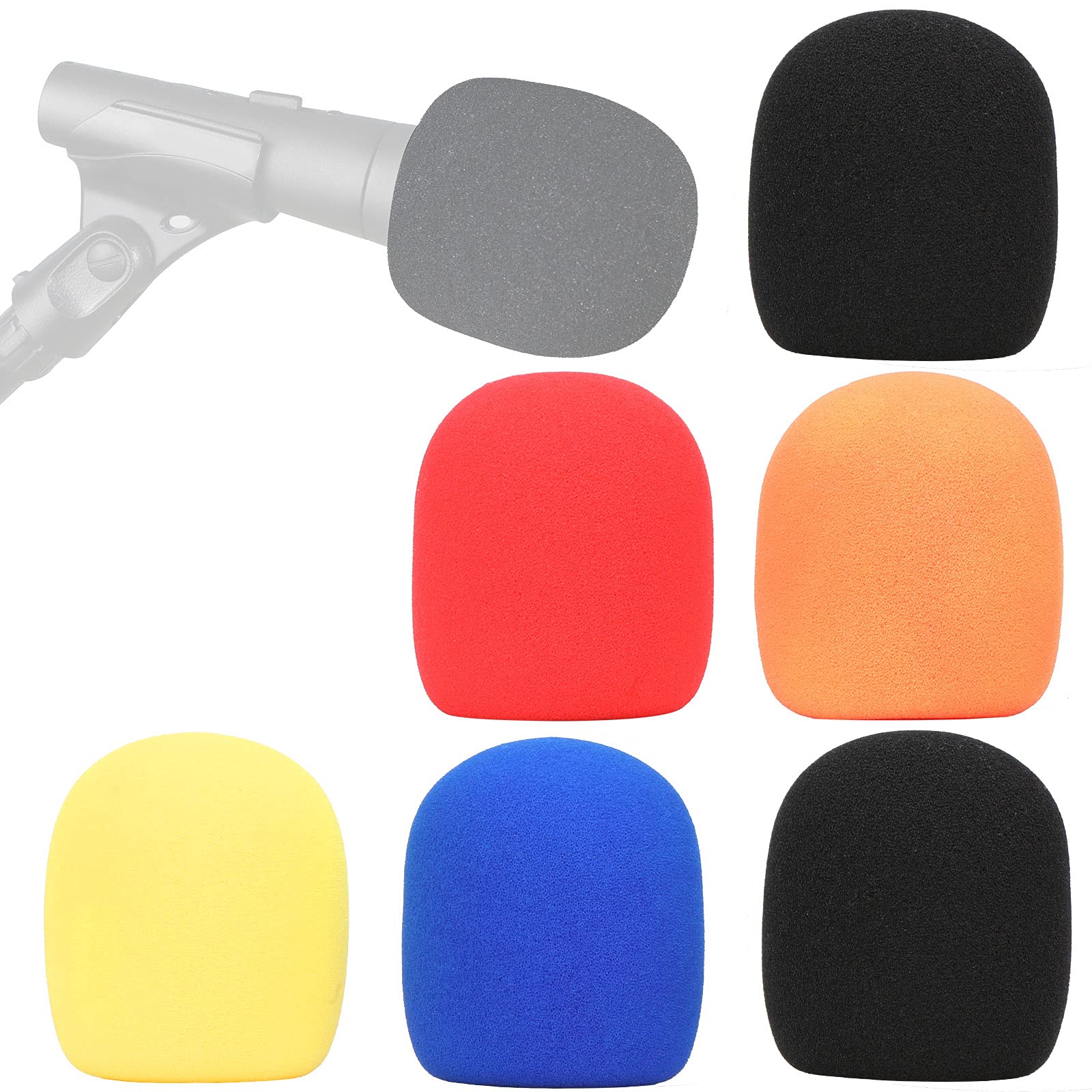 YOUSHARES SM58 Microphone Foam Windscreen - Mic Wind Cover Pop Filter, Professional Customized for SM58 Mic (5 PCS Colorful)