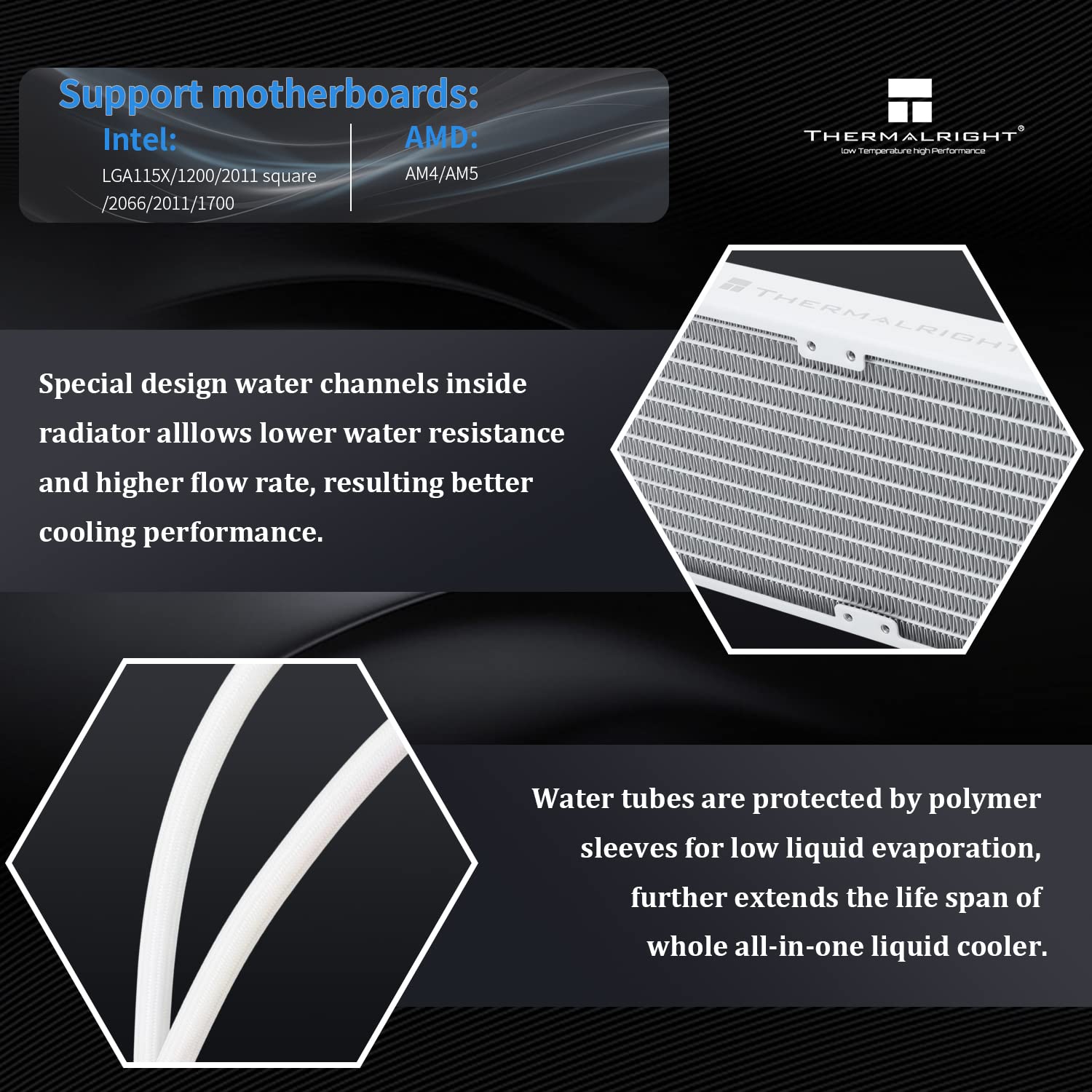 Thermalright Frozen Prism 240 White Argb Liquid Cpu Water Cooler With 120Mm Argb Pwm Fan,240 White Cold Row Specification, Compu