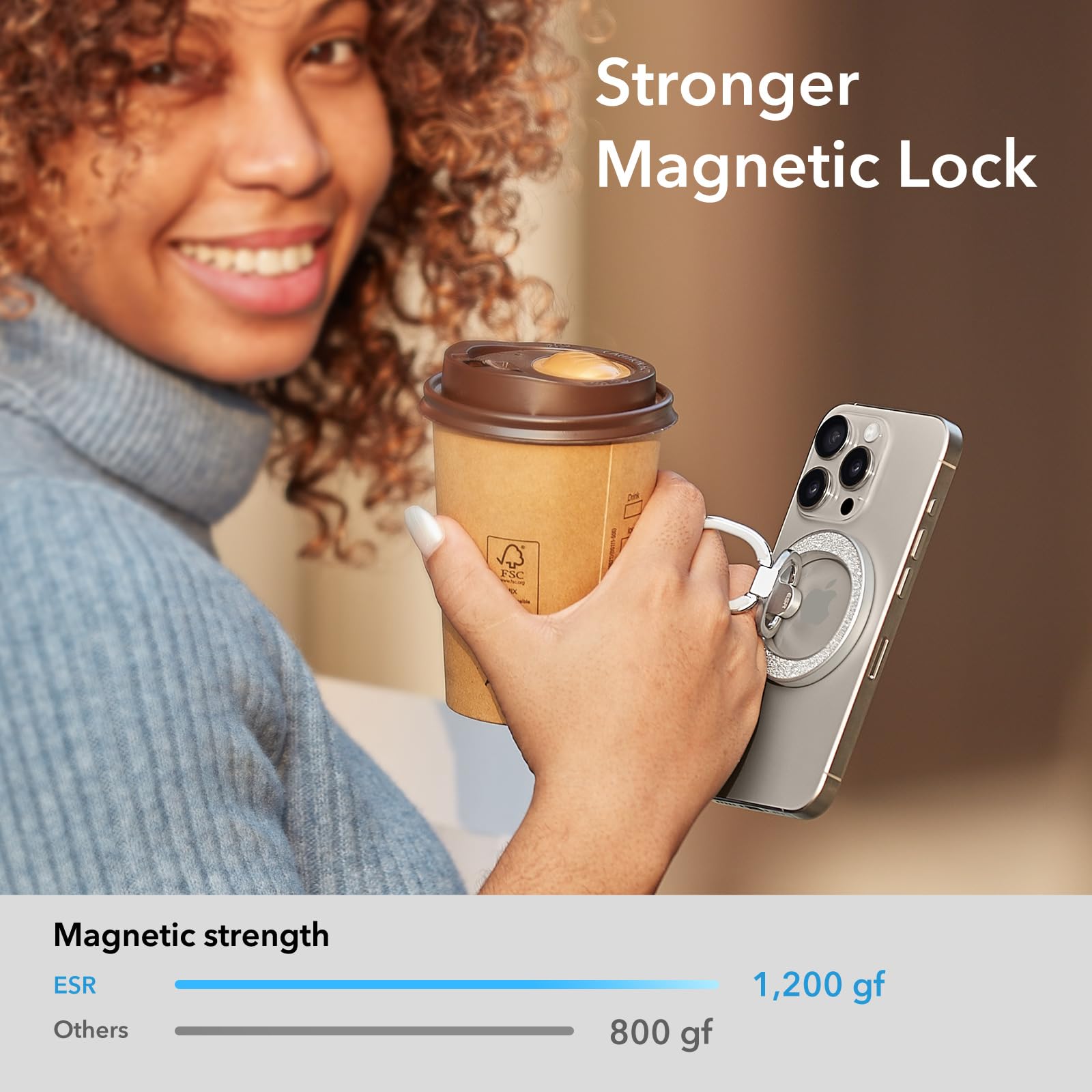 Esr Magnetic Phone Ring Holder, Compatible With Magsafe Ring Holder, Magnetic Phone Grip With Adjustable Stand, Compatible With