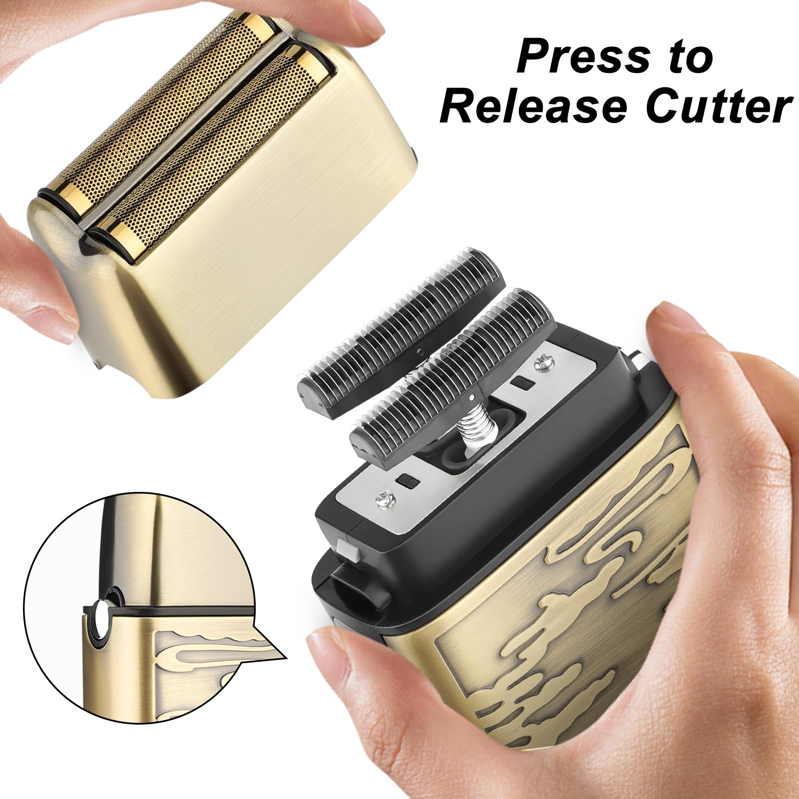 Gsky Electric Razor, Double Foil, Foil Shavers For Men,Electric Shavers For Men,Cordless Barber Shaver Beard Trimmer