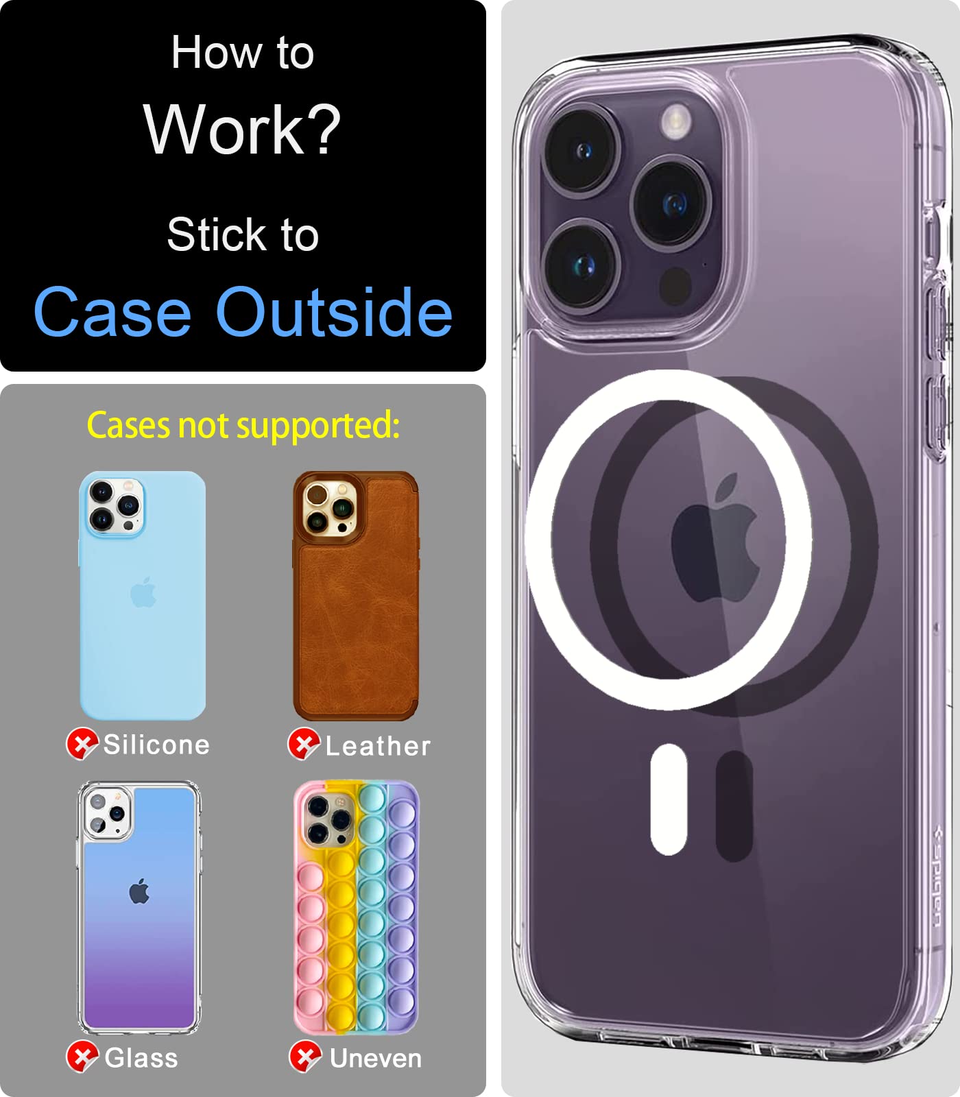 Metal Ring Adhesive Sticker Rings For Iiphone 12 13 14 15 Case Converter Kit Accessories, Magnetic Car Magnet Mount Adapter Meta