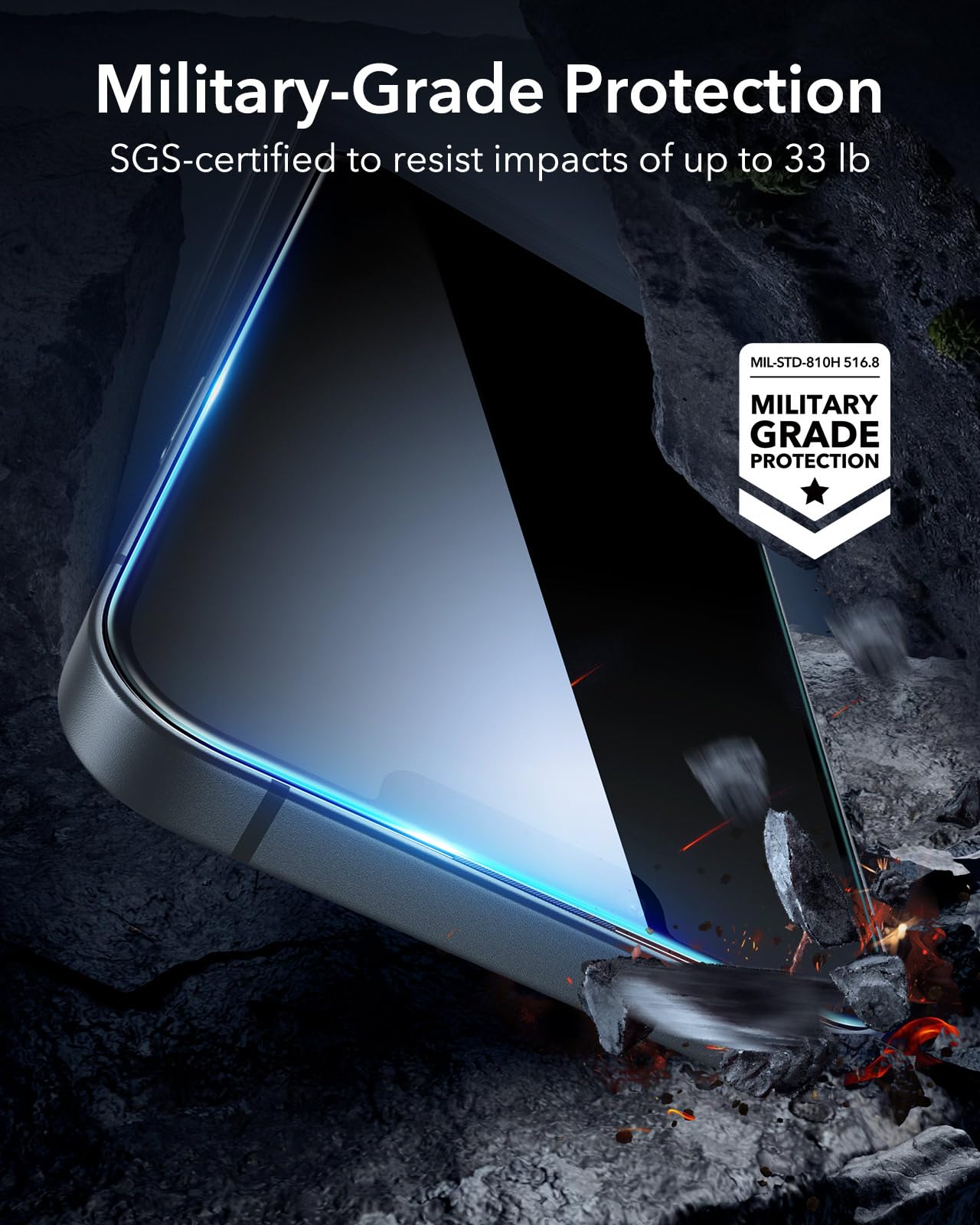 Esr 3 Pack For Iphone 16E/Iphone 14/Iphone 13/Iphone 13 Pro Screen Protector, [9H Hardness] [Military Grade Shatterproof] Temper