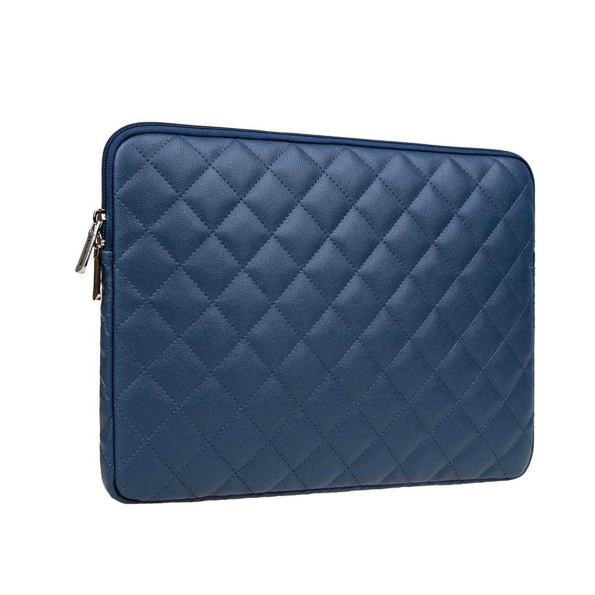 RAINYEAR 14 Inch Laptop Sleeve Diamond PU Leather Case Protective Shockproof Water Resistant Padded Cover Carrying Bag Compatible with 14' Notebook Computer Chromebook,14 MacBook Pro A2442 (Navy Blue)