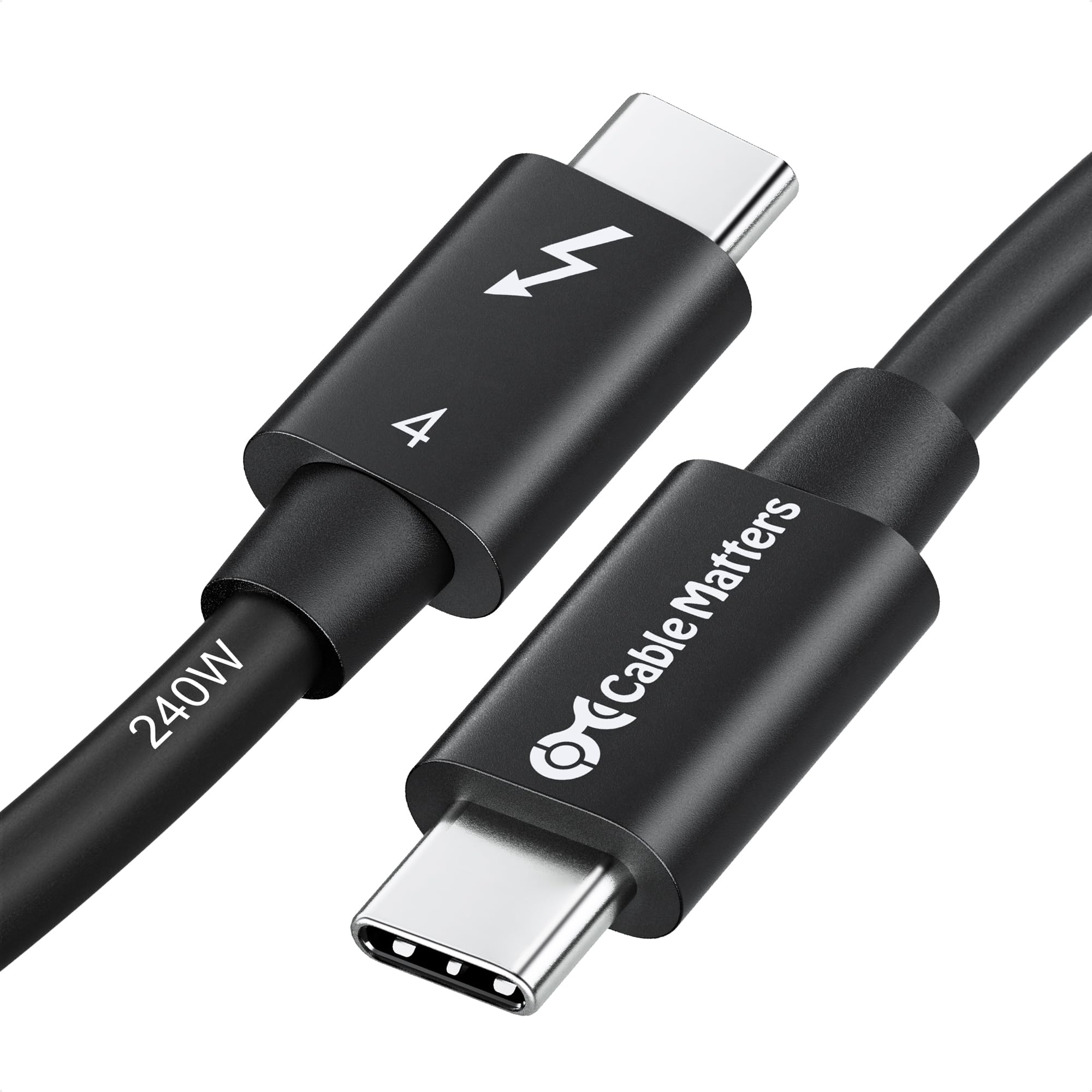 Cable Matters [Intel Certified] 40Gbps Thunderbolt 4 Cable 3.3ft with 8K Video and 240W Charging   1m, Compatible with USB4, Thunderbolt 3 Cable and USB C