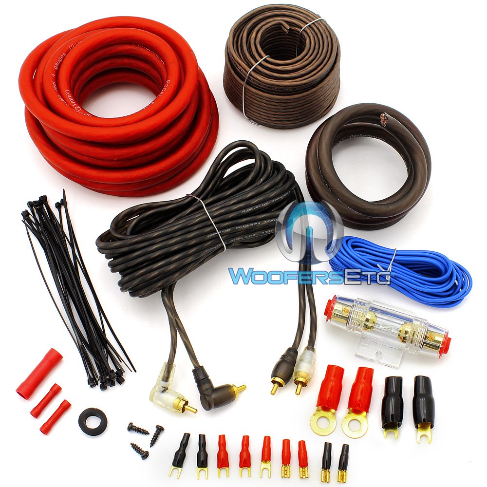 PK21 - Focal 4 AWG (Gauge) Performance Series Power Amplifier Wiring Kit