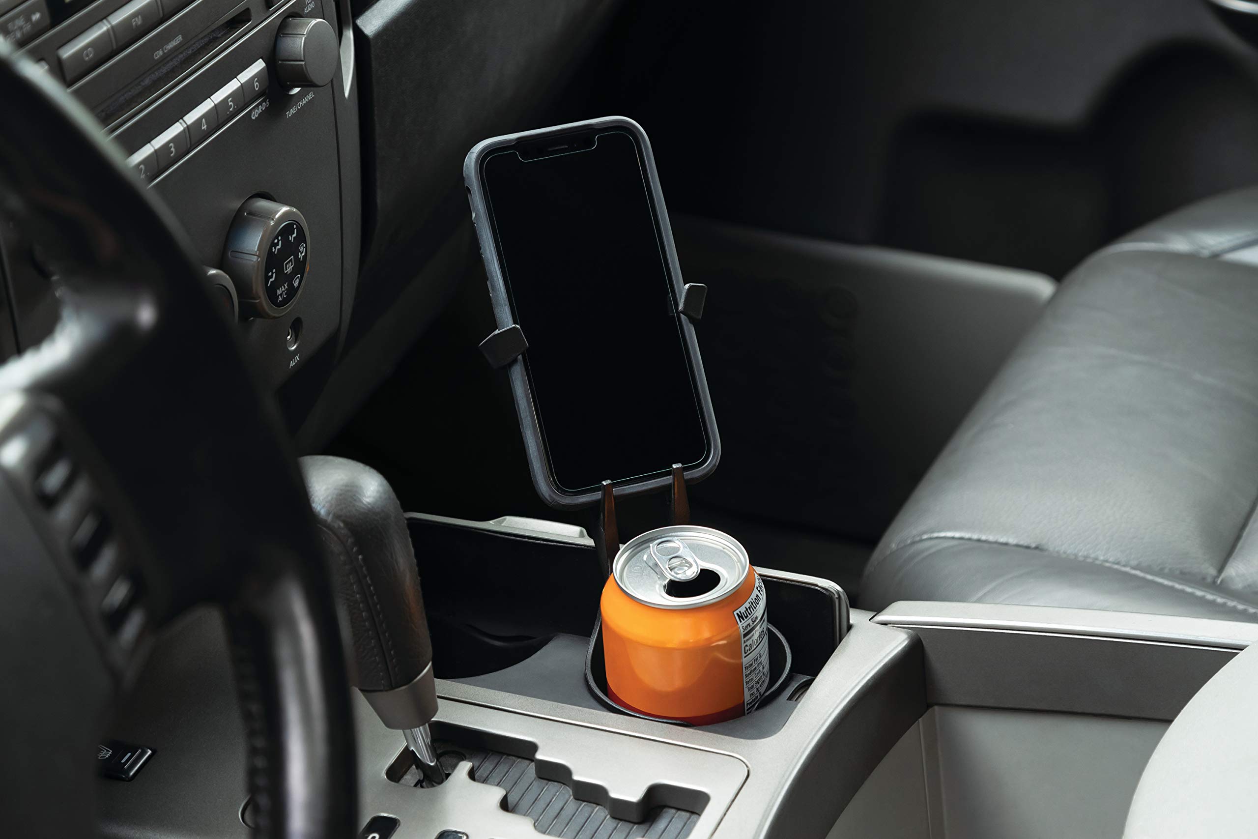 Kuryakyn 6474 Free Flex Cup And Cell Phone Device Holder: Mounts In Cars, Trucks, Vans, Utvs With Flexible Arms Securing Various Phones/Cases, Black