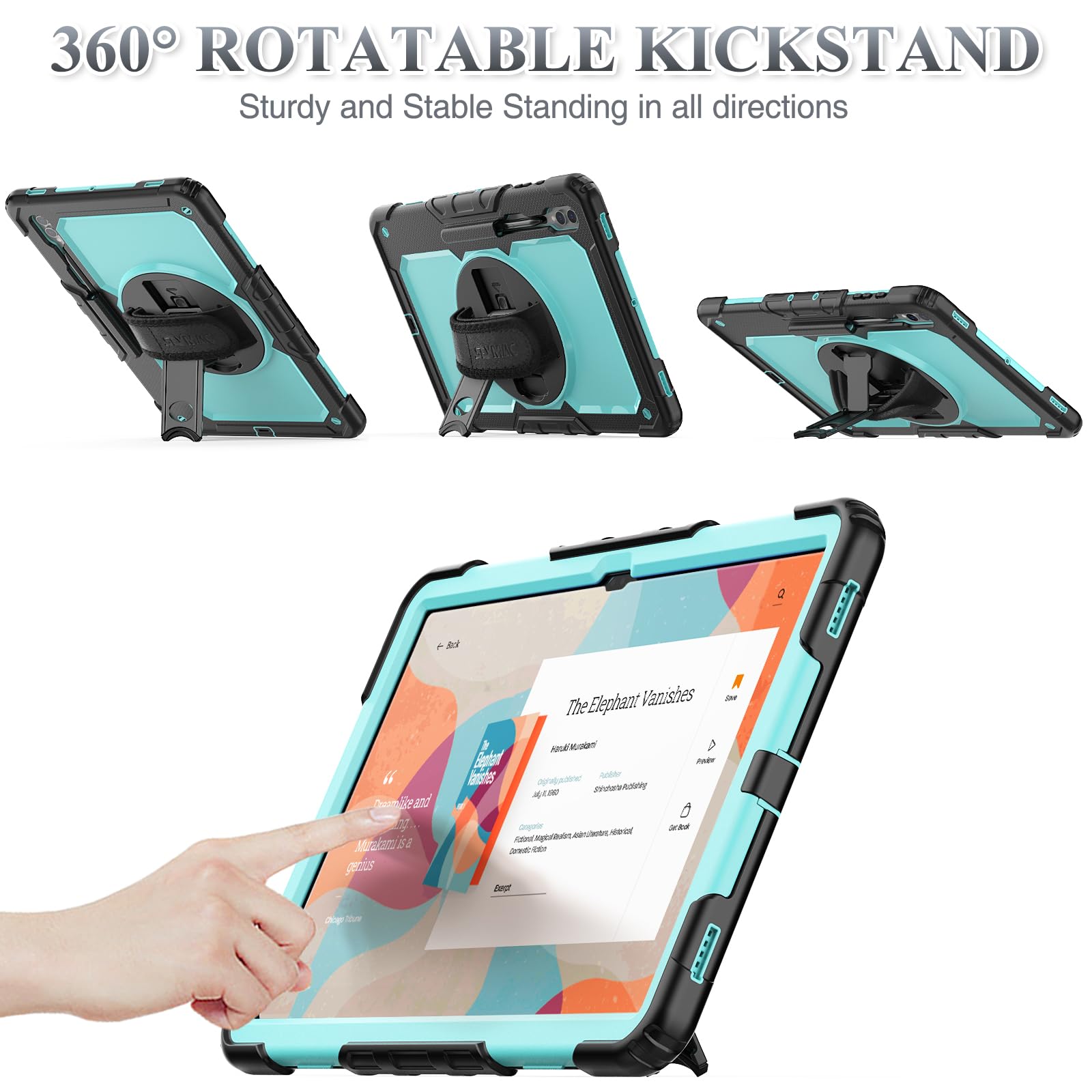 Seymac Stock Case For Samsung Galaxy Tab S10 Ultra / S9 Ultra Tablet Case 14.6   Protective With Screen Protector, Pen Holder,