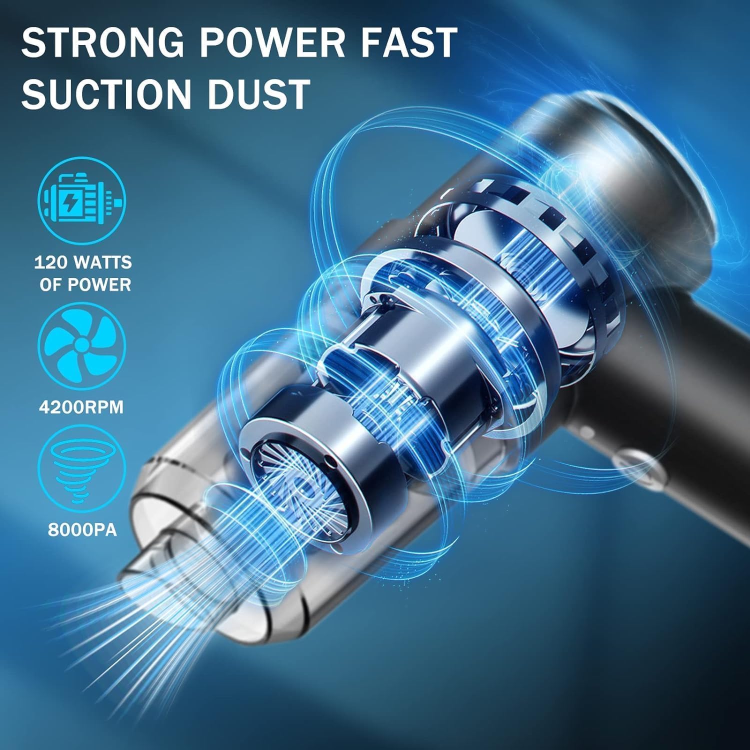 Xbllcyiv Mini Vacuum Cleaner For Car,2 In 1 Keyboard Vacuum Cleaner Wireless Handheld,Car Vacuum With Brushless Motor High Power