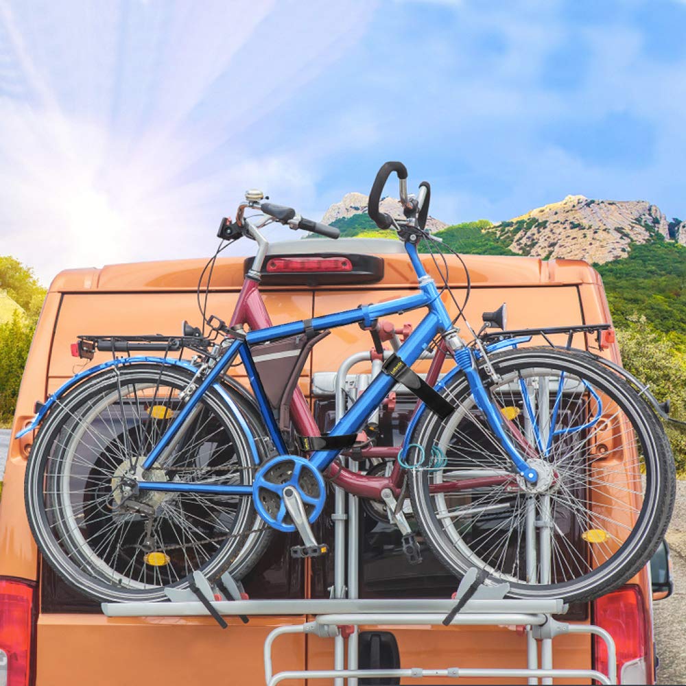 Lubansir Cinch Straps   2'' X 18'' (6 Pack) Elastic Hook And Loop Storage Straps With Buckle For Bicycle, Truck, Boat And More F