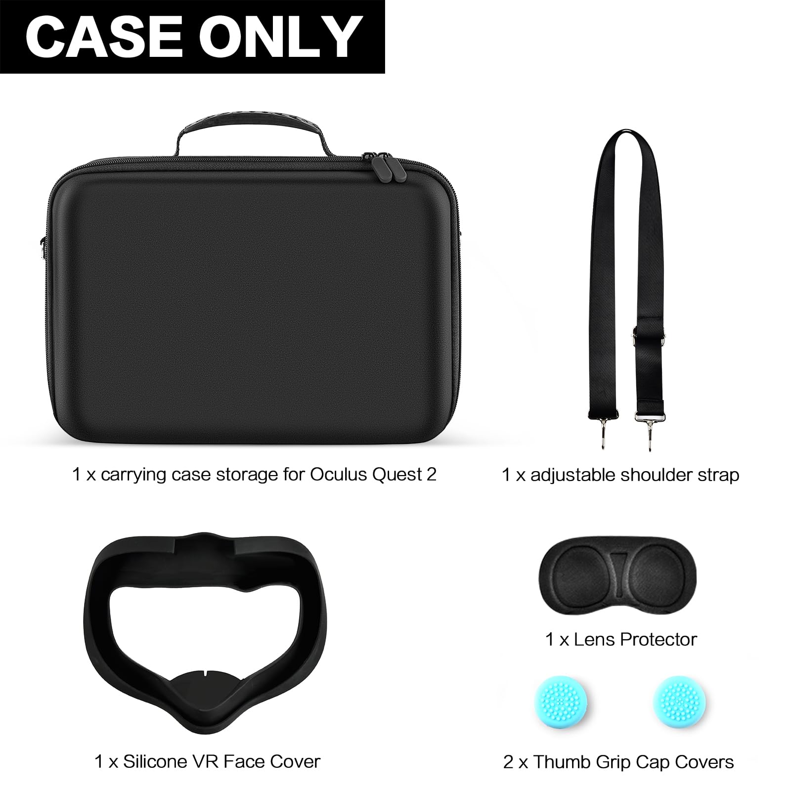 Paiyule Carrying Case For Meta For Quest 3/ 3S, For Oculus Quest 2 Virtual Reality Headset/Touch Controllers/Elite Strap Vr2 Acc
