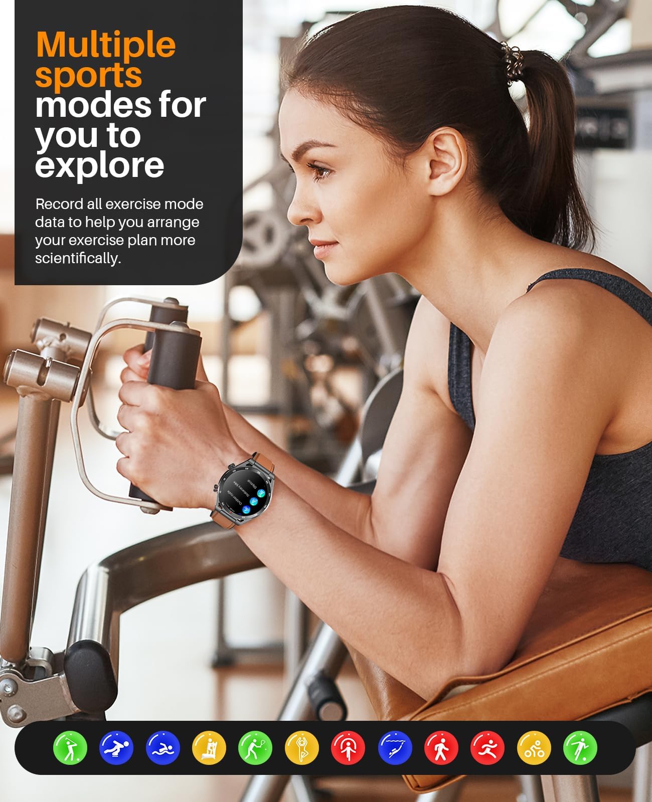 Smart Watch, Smart Watch With Bluetooth Call, Fitness Watch With/Hr/Sleep, 1.39 '' Smartwatch For Men Women, Ip67 Waterproof For