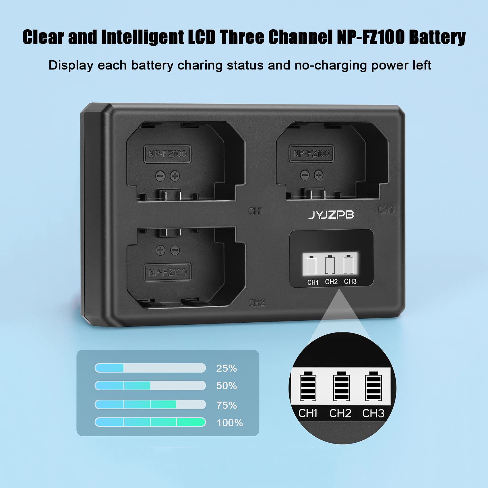 Jyjzpb 3 Pack Np Fz100 Replacement Battery For Sony A7Iii, A7Iv, A7R Iii, A9, A6600, A6700, A9S, A7R3, A7S Iii, A7R Iii, And Tri