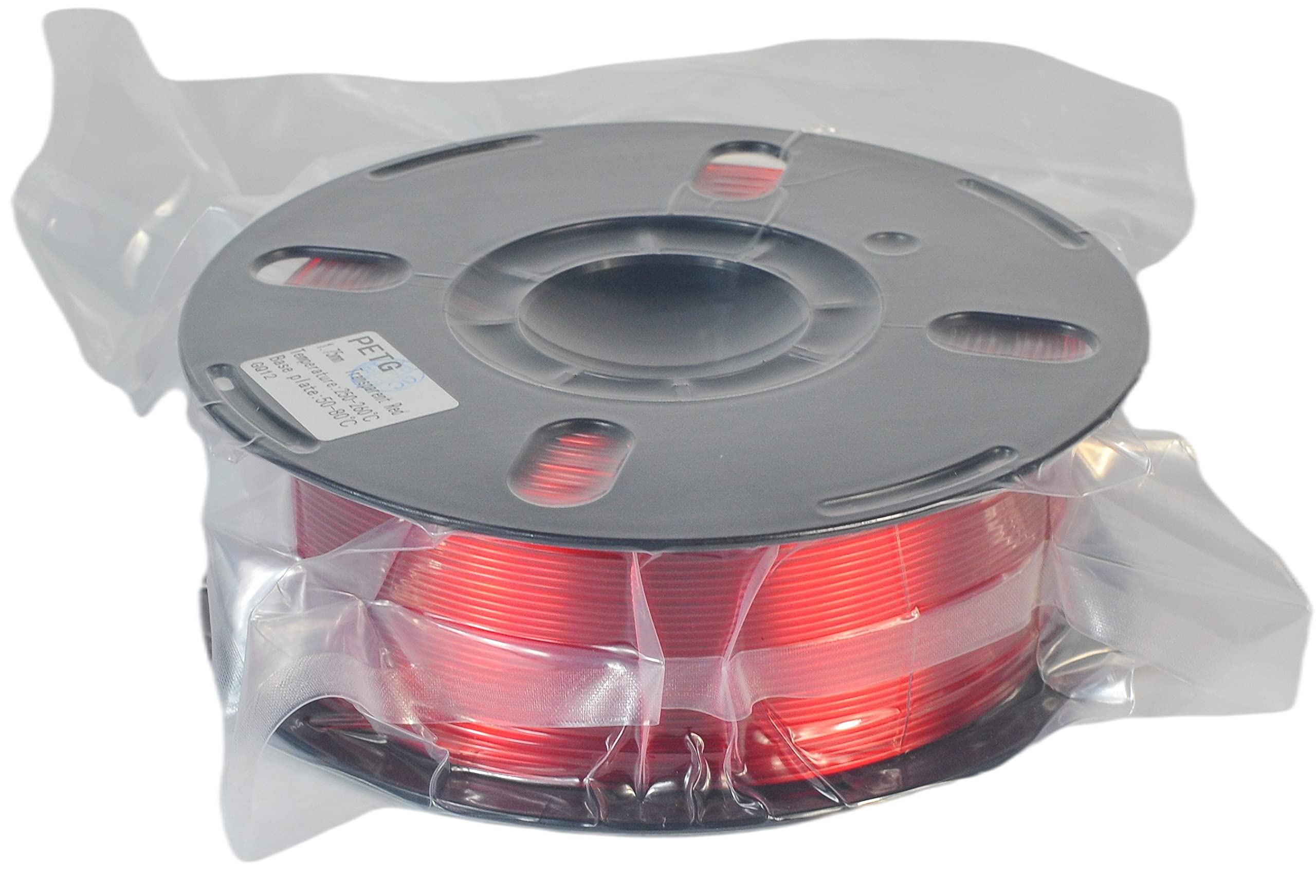 Ranki Petg Filament 1.75Mm 3D Printer Filament, Dimensional Accuracy +/- 0.03 Mm, 1Kg Spool (Transparent Red)