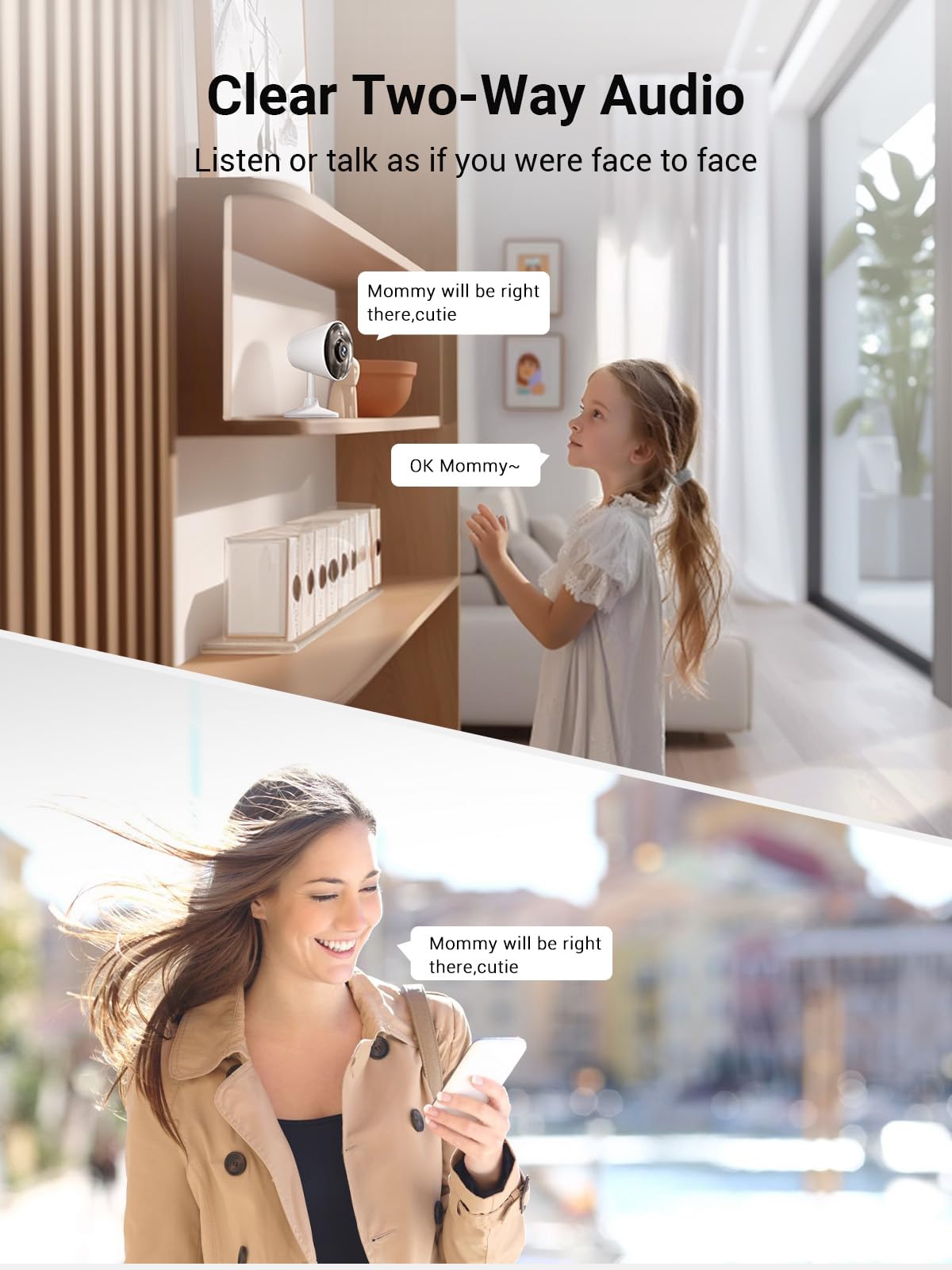 5G & 2.4G Indoor/Outdoor Security Camera For Home, Baby/Elder/Dog/Pet Camera With Phone App, Wifi Camera W/Spotlight Color Night