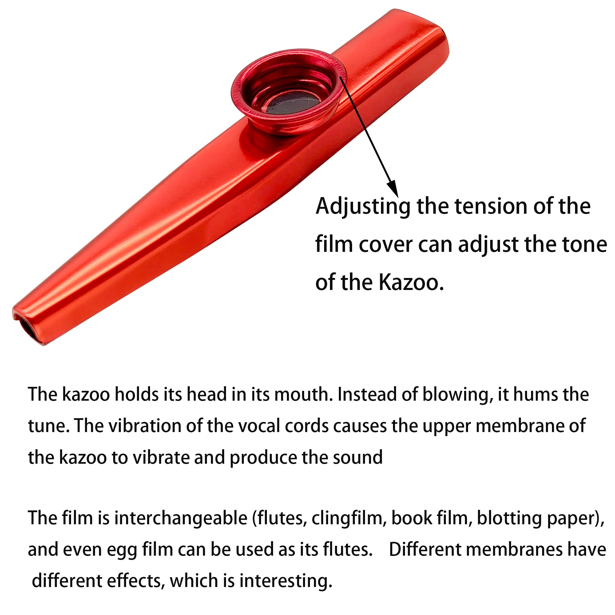 2 Packs Kazoos Set For Kids Adults With Six Membrane Flutes Diaphragm Mouth | Kazoos Musical Instruments | Good Gift For Kids, (