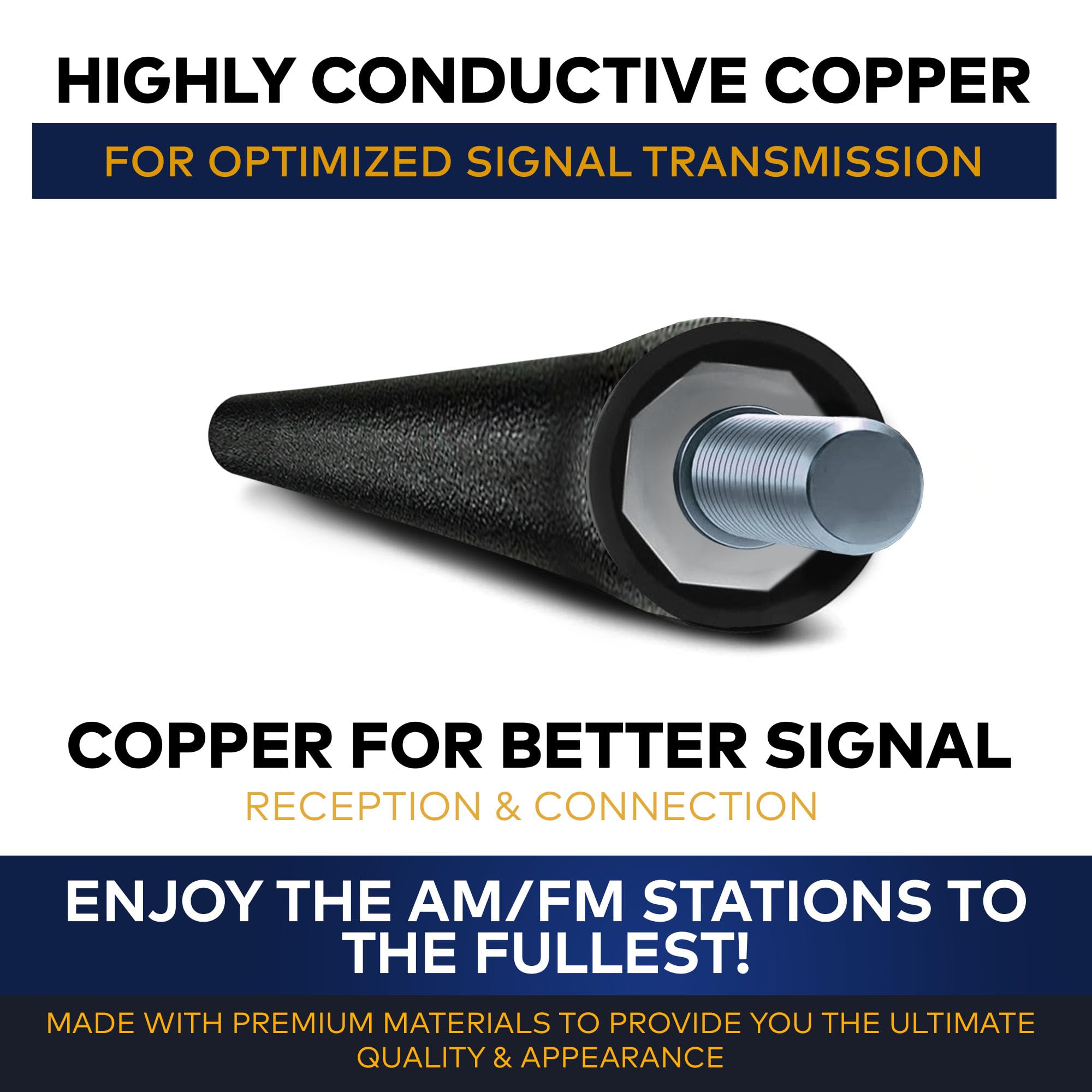 6 3/4'' Antenna Mast   Fits : Toyota Tacoma 2005 06 07 08 09 10 11 2012 2013 2014 2015