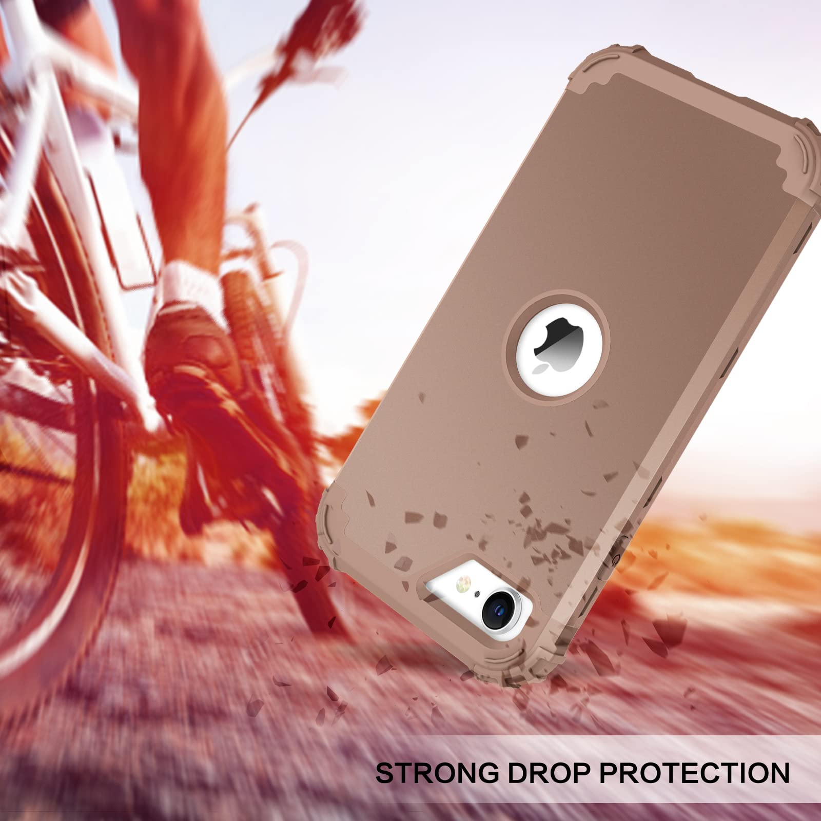 Bentoben For Iphone Se 2022 Case And Iphone Se 2020 Phone Case, Heavy Duty 3 In 1 Full Body Rugged Shockproof Hybrid Hard Pc Sof