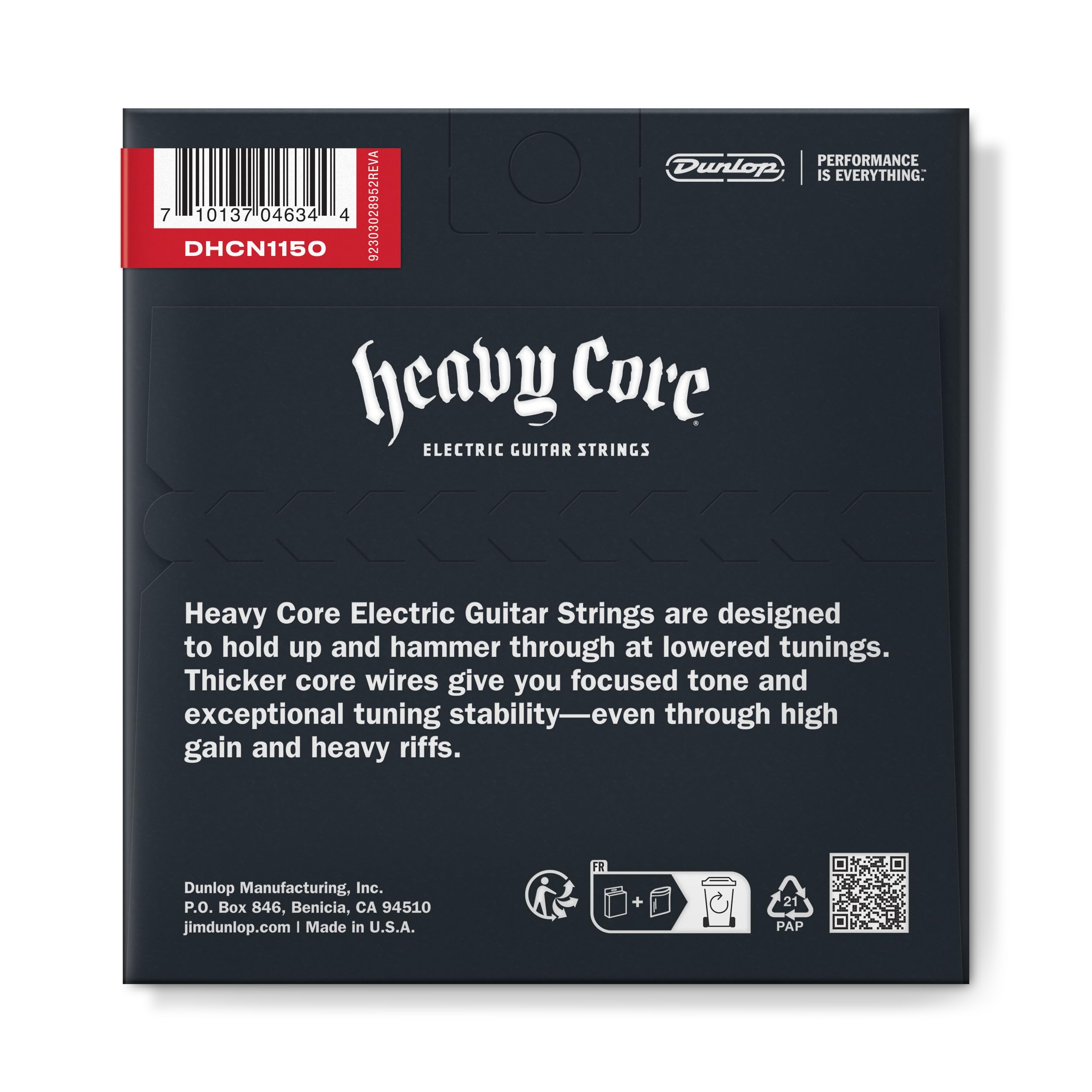 Jim Dunlop Heavy Core Electric Guitar Strings 11-50