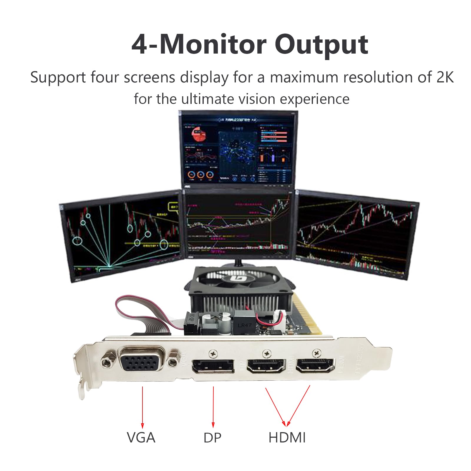 Glorto Geforce Gt 730 2G Low Profile Graphics Card, 2X Hdmi, Vga, Ddr3, Pci Express 1.0 X16, Entry Level Gpu For Pc, Sff And Htp
