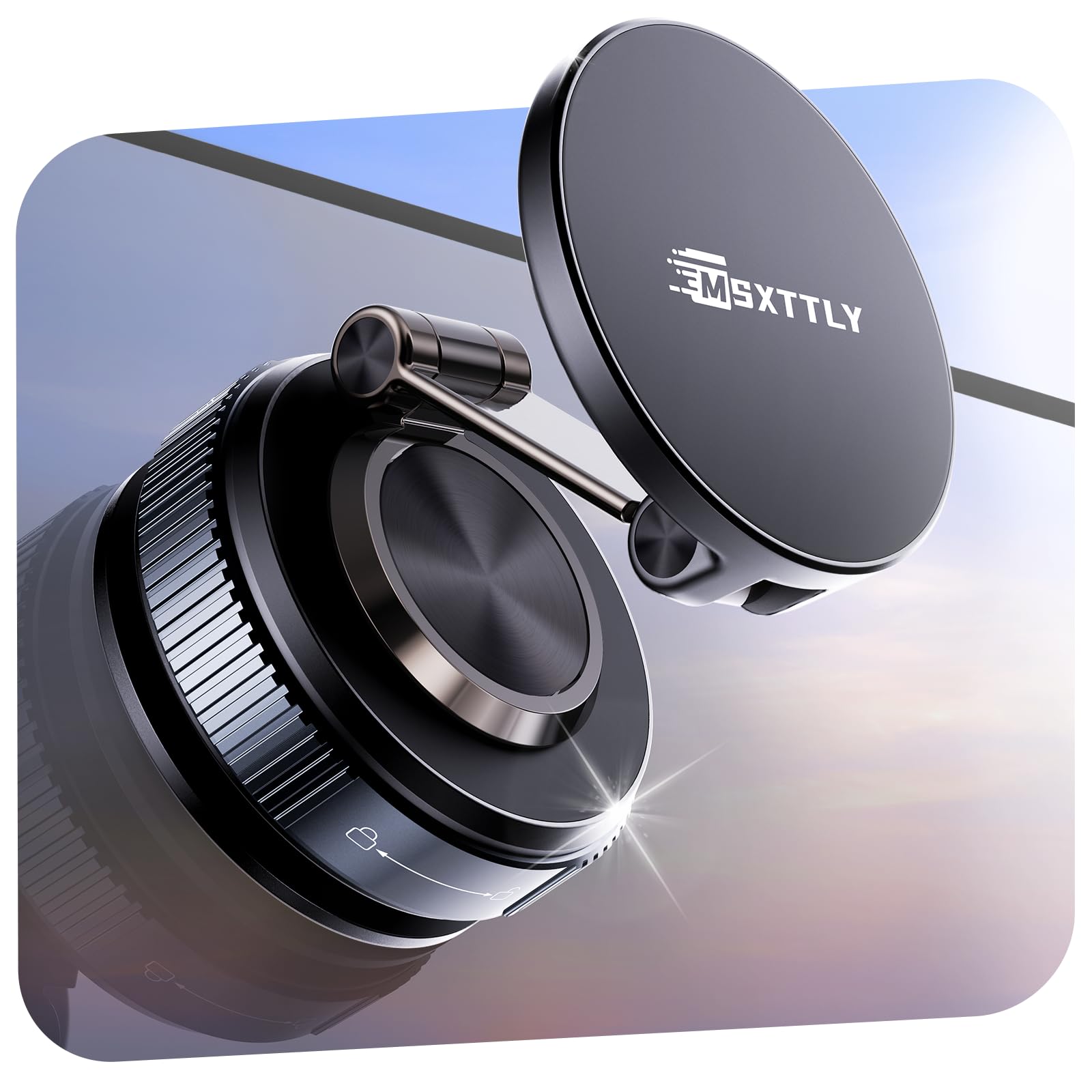 MSXTTLY Car Phone Holder Magnetic Phone Mount for Car 360Adjustable 2026 Phone Holders for Your Car Travel Gifts Cell Phone Car 