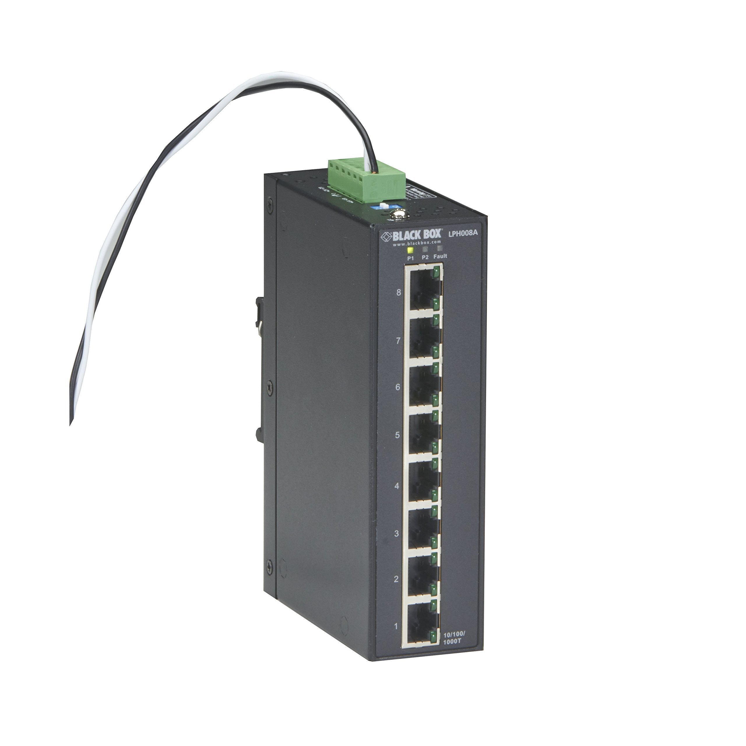 Black Box Extreme PoE+ Switch - (8) 10/100/1000-Mbps Copper RJ45 PoE+