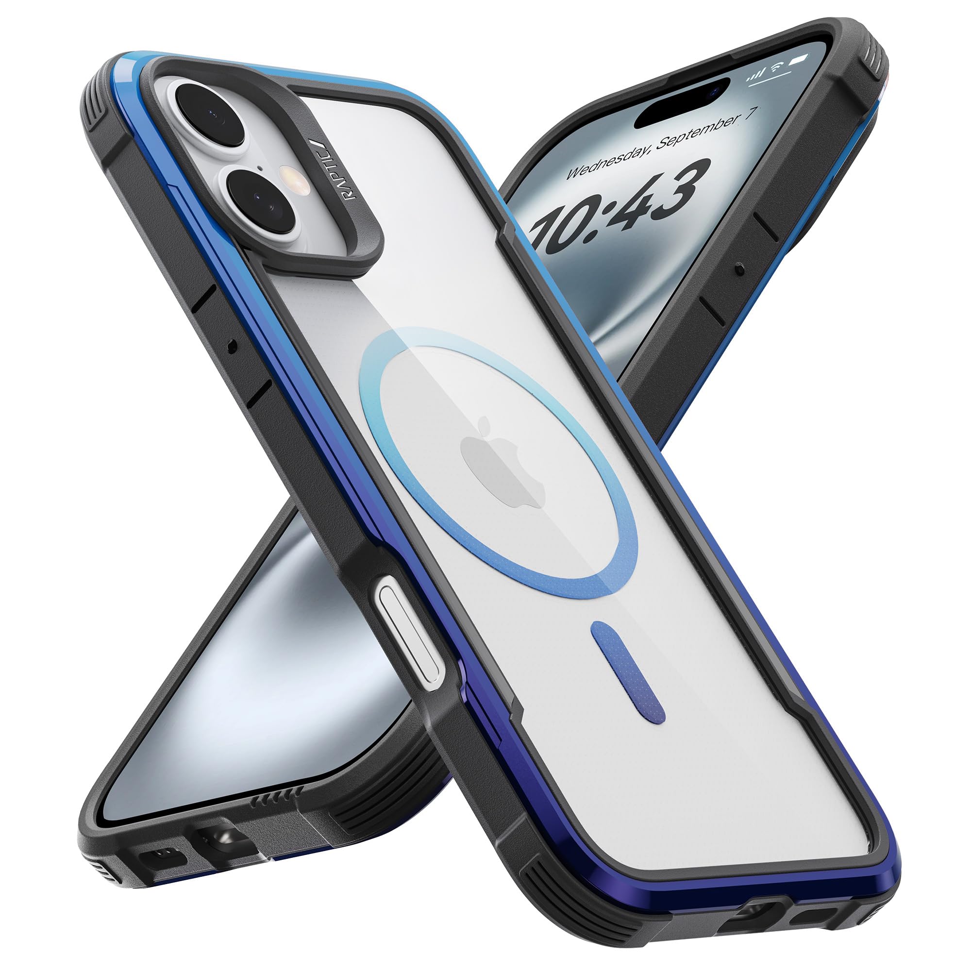 Raptic Shield 2.0 For Iphone 16 Plus Case, [For 2024 Capture Button Shockproof Protective Clear Case], Military Grade 13Ft Drop