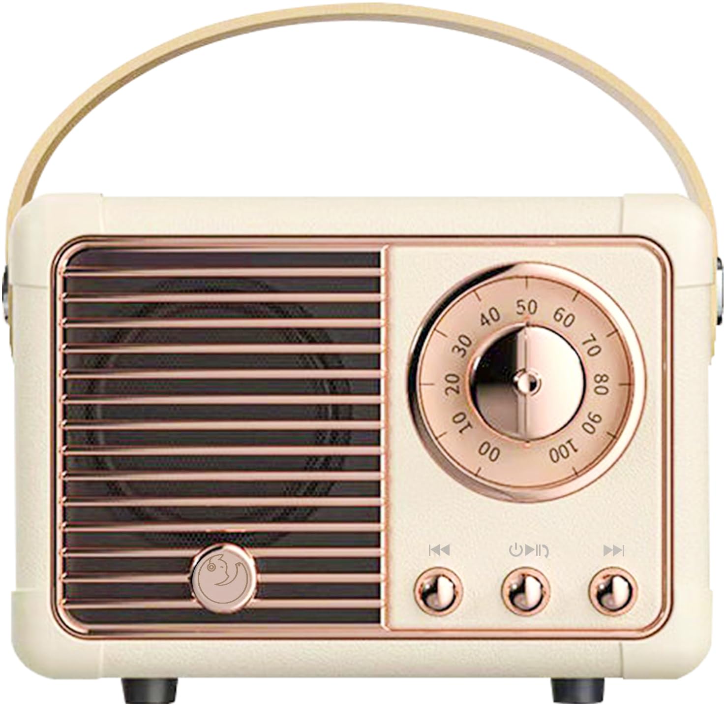 Springflora Retro Bluetooth Speaker,Wireless Vintage Small Speaker With Stereo Sound,Hands Free Call,400Ma Battery,Tf Card, Aux 