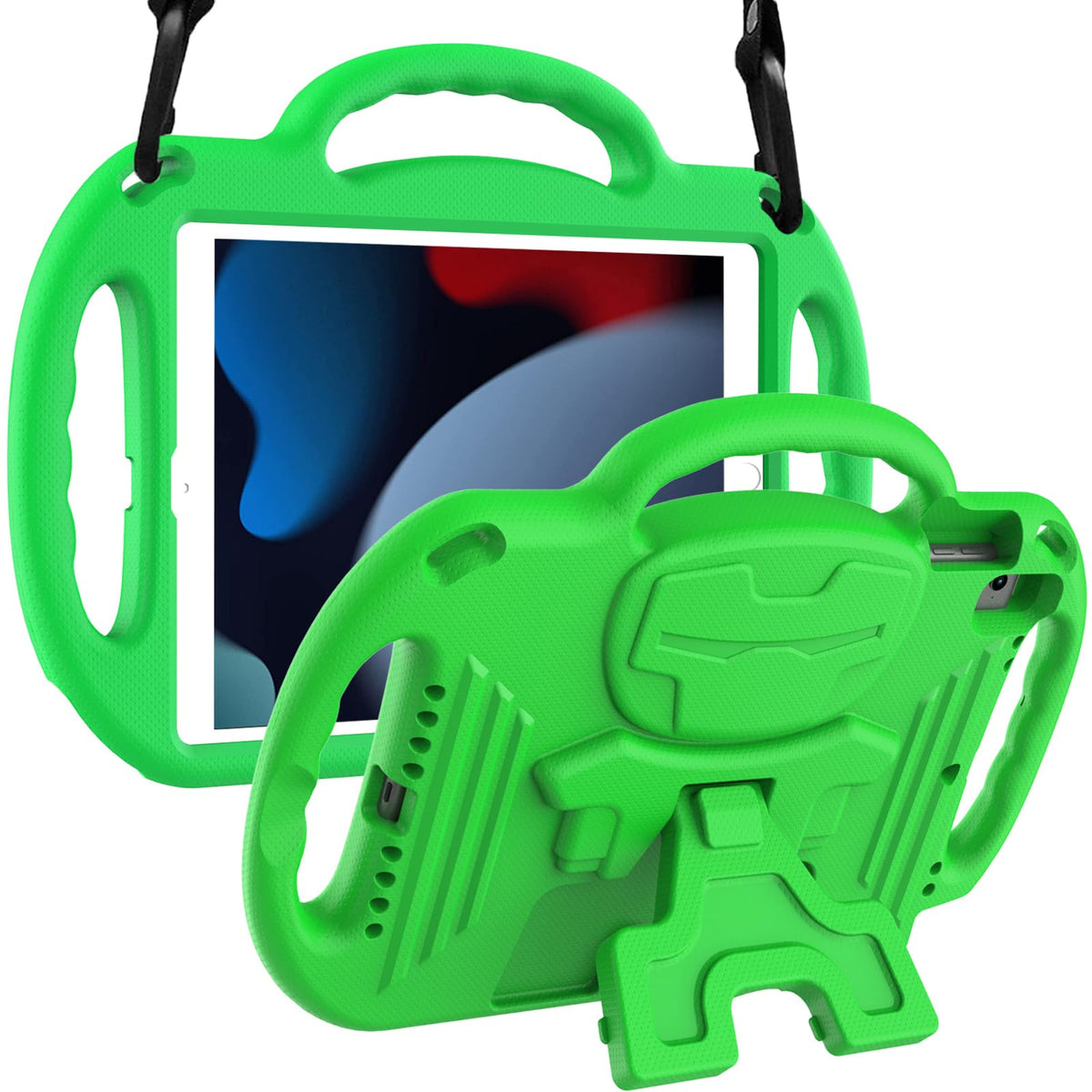 Ltrop New Ipad 9Th Generation Case,Ipad 10.2 Case,Ipad 8Th/7Th Generation Case For Kids,Shockproof Handle Stand Shoulder Strap K