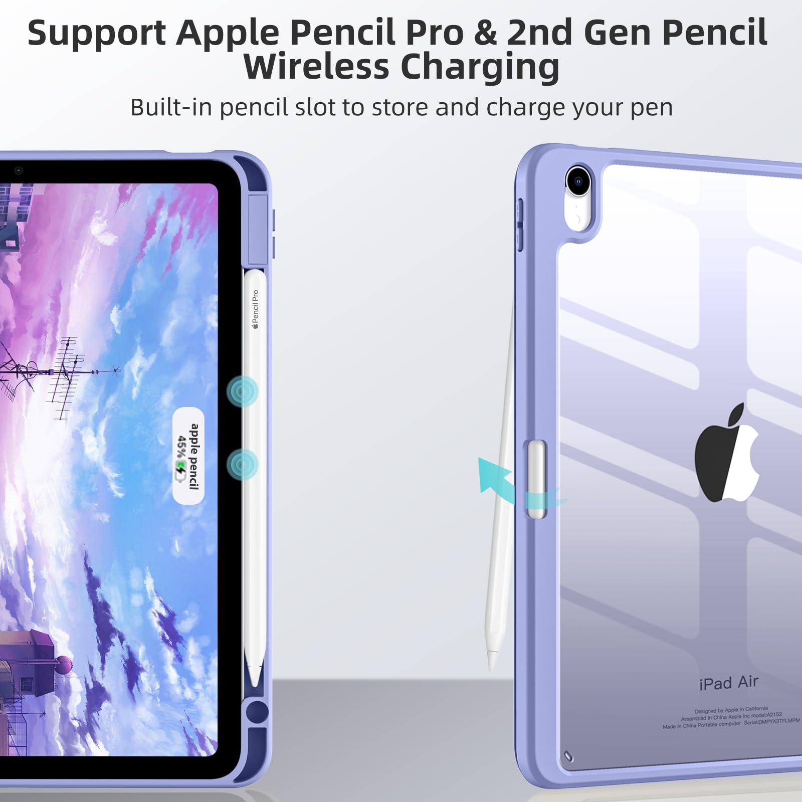 Wenlaty Case Compatible With Ipad Air 11 Inch Case (M2) 2024, Ipad Air 6Th/5Th/4Th Generation Case (2024/2022/2020) 11/10.9 Inch