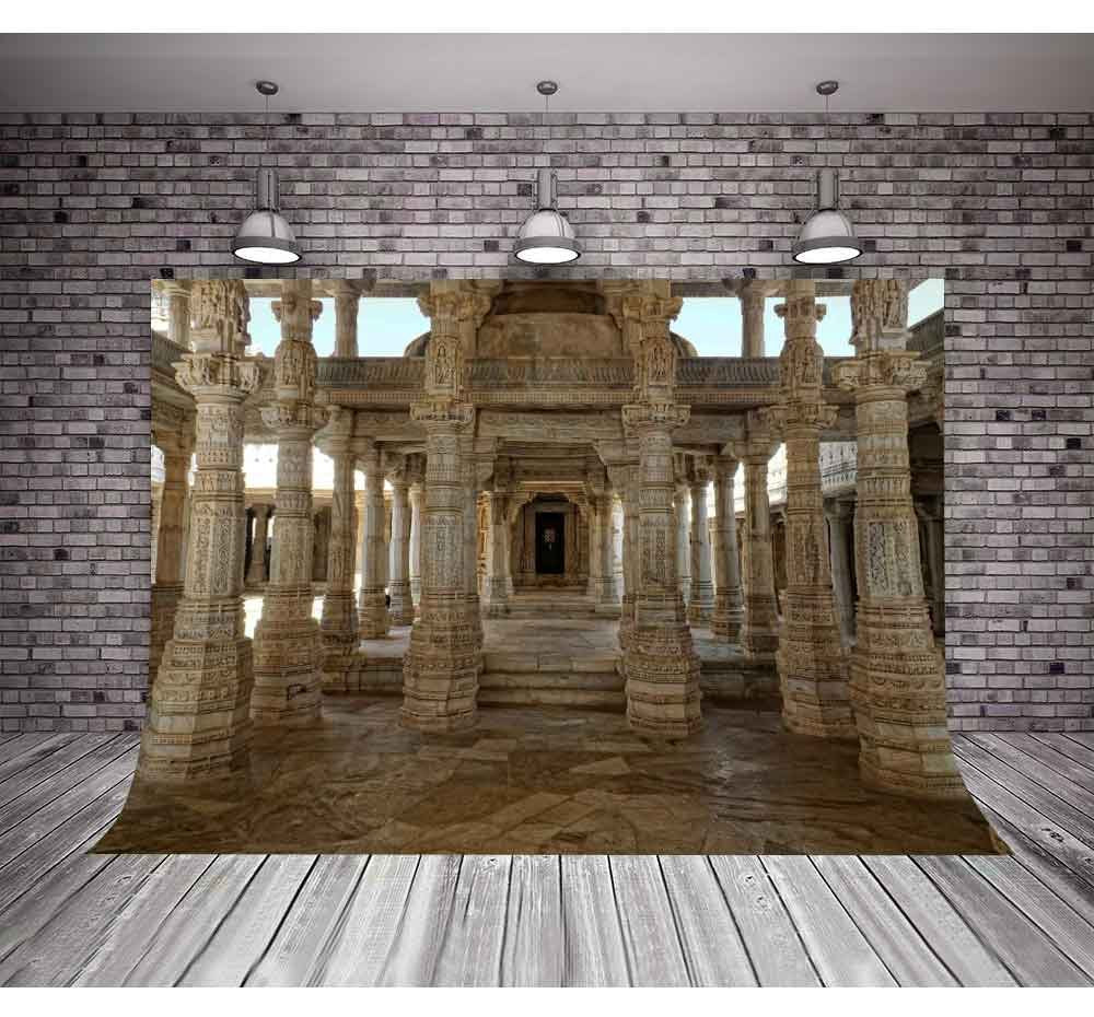 Mtmety 10X7Ft Beautiful Magical Old Indian Temple Background Photo Video Studio Photography Geme398
