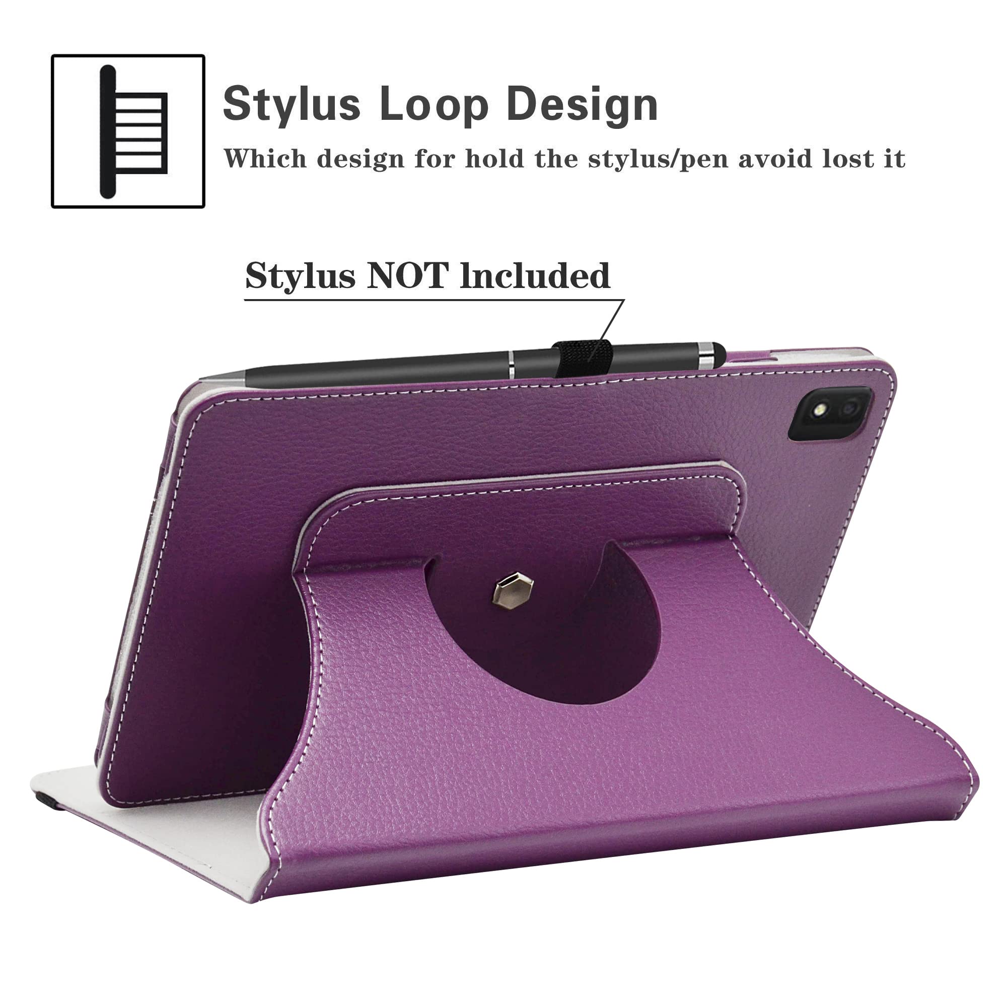 Jrtal Compatible With Tcl Tab Pro 5G Case/Tcl Tabmax 10.4 Case,360 Degree Rotation Stand Premium Pu Cover For 10.36 Tcl Tab Pro