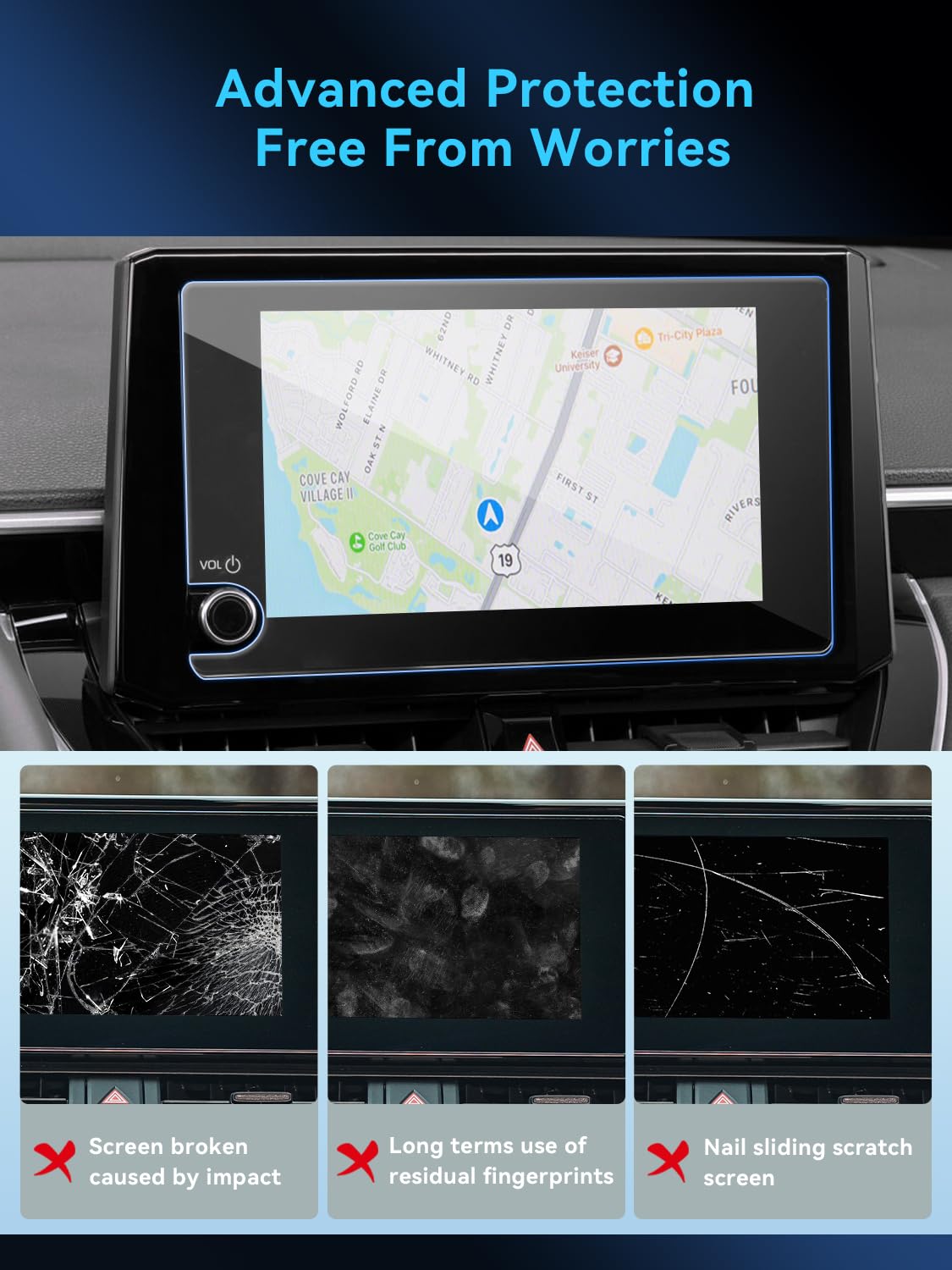 Lantu 2 Packs Rav4 Nano Screen Protector For 2023 2024 Rav 4 Accessories 8 Inch Gps Navigation Hd Clear Touchscreen Protector Fi