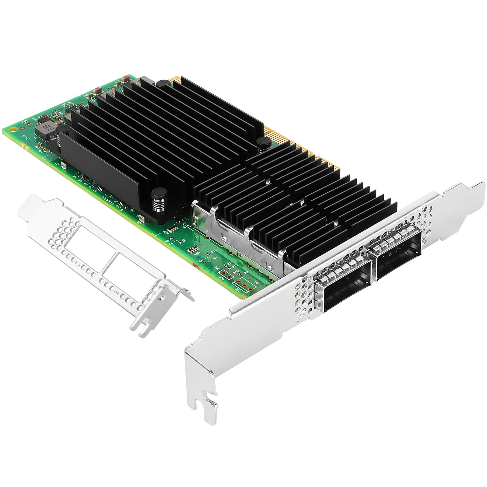 Vogzone 100Gbe Network Adapter With Mellanox Connectx 5 Ex Chipset, Pcie 4.0(16Gt/S) X16 100Gb Ethernet Nic, Dual 100Gb Qsfp28 I
