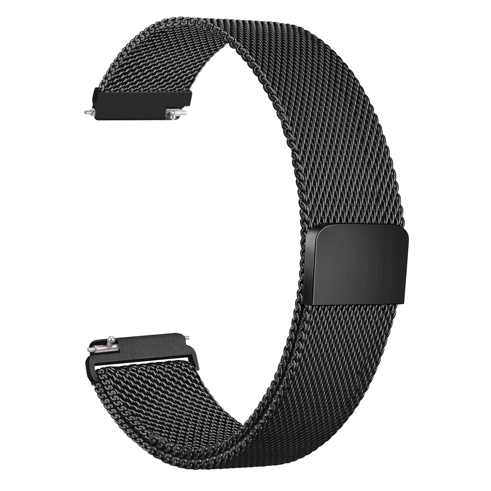 Yiled Metal Watch Bands 20Mm 22Mm Quick Release Watch Strap, Stainless Steel Mesh Replacement Strap For Men Women (22Mm, Black)