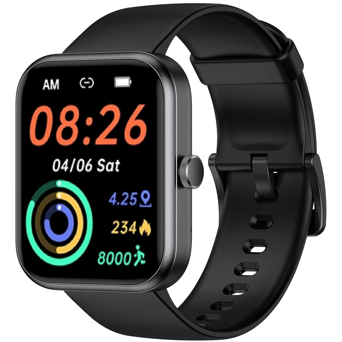 Tykoit Smart Watch With 45 Mm Touchscreen, Heart Rate Monitor, Blood Oxygen, Sleep Tracking Fitness Watch Ip68 Waterproof Smartw
