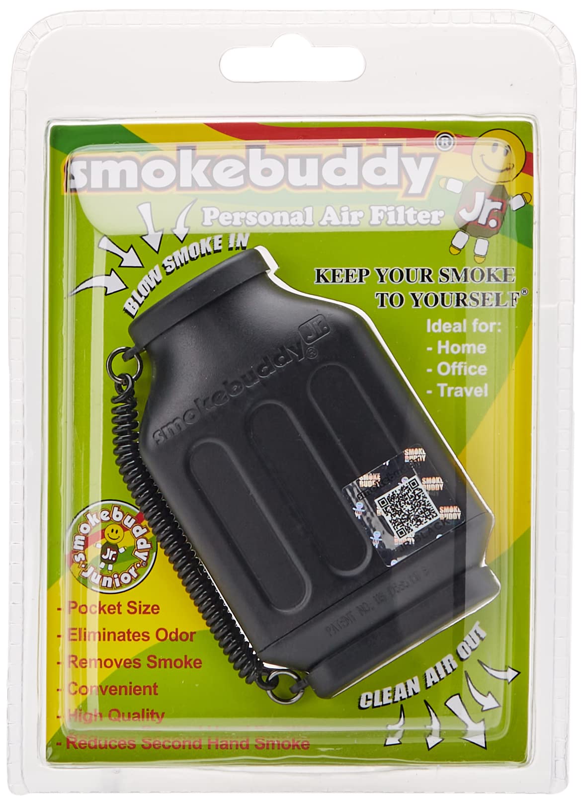 Smokebuddy Smokebuddy Jr Black Personal Air Filter