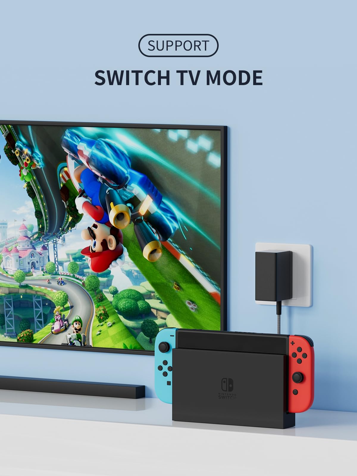 Fast Charger Compatible With Nintendo Switch,Usb C Type C Power Adapter Compatible With Nintendo Switch Lite Oled Dock,15V/2.6A